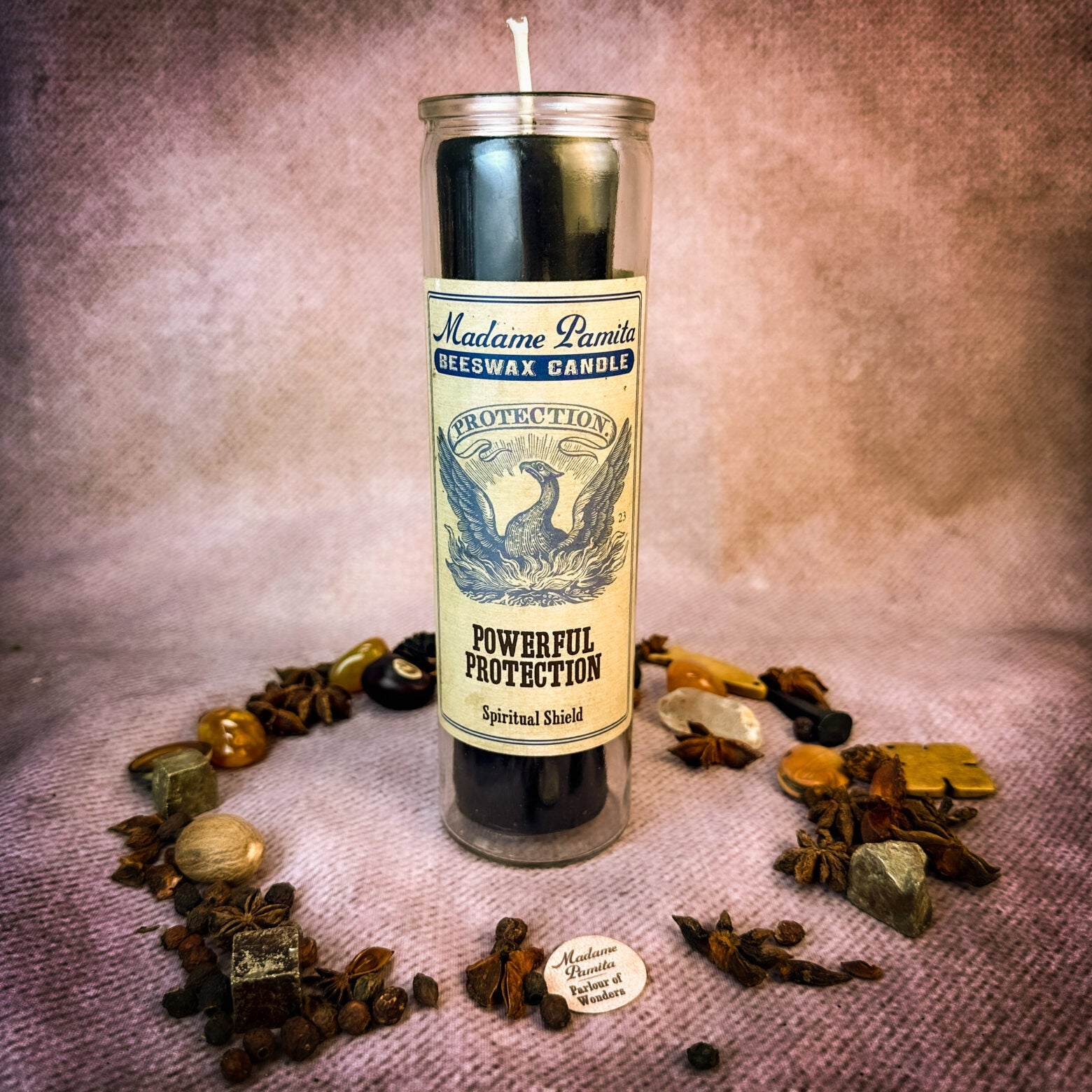 Madame Pamita Powerful Protection Beeswax Vigil Candle