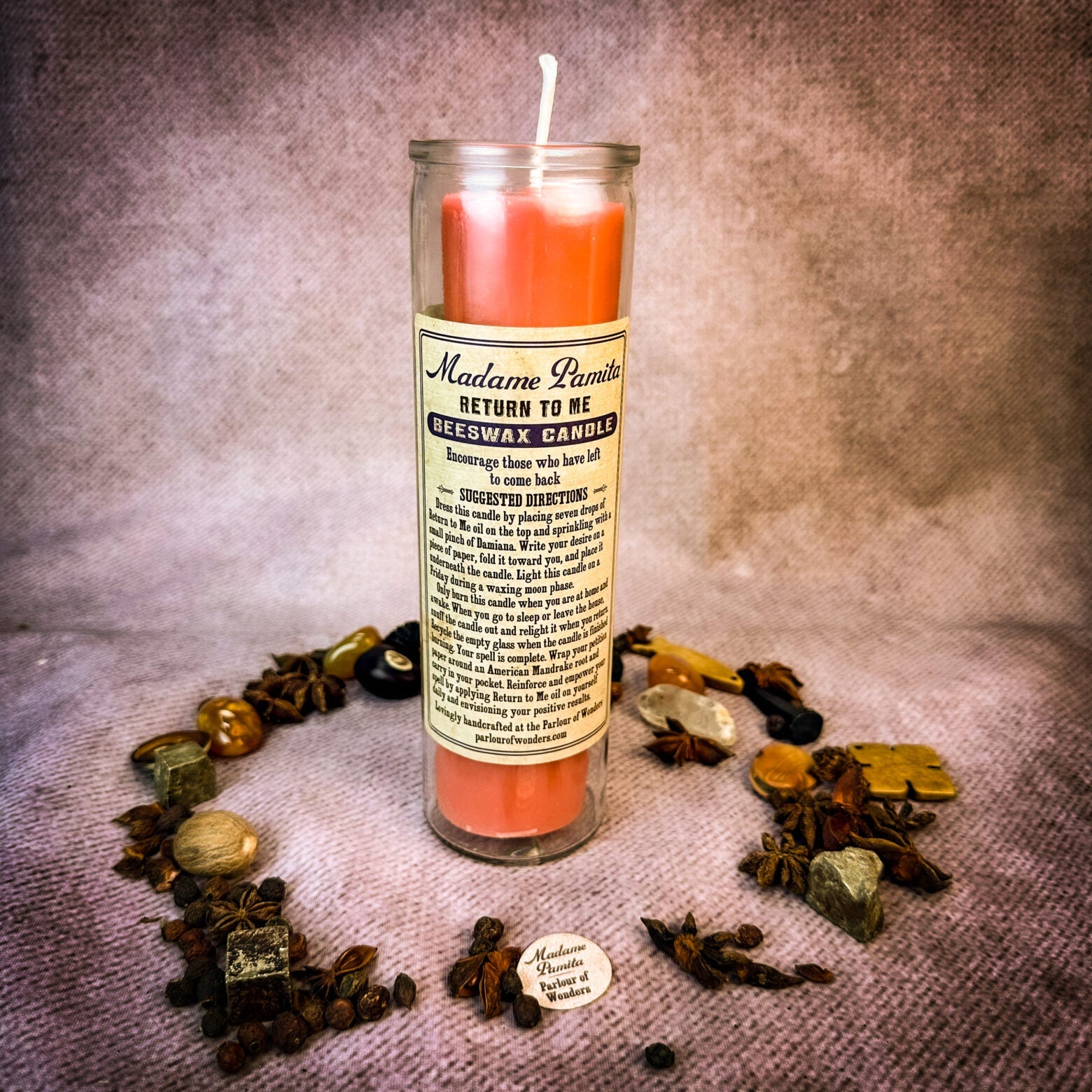Madame Pamita Return to Me Beeswax Vigil Candle
