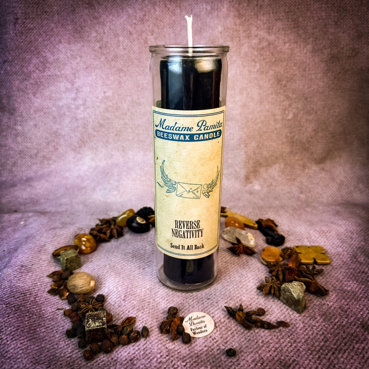 Madame Pamita Reverse Negativity Beeswax Vigil Candle