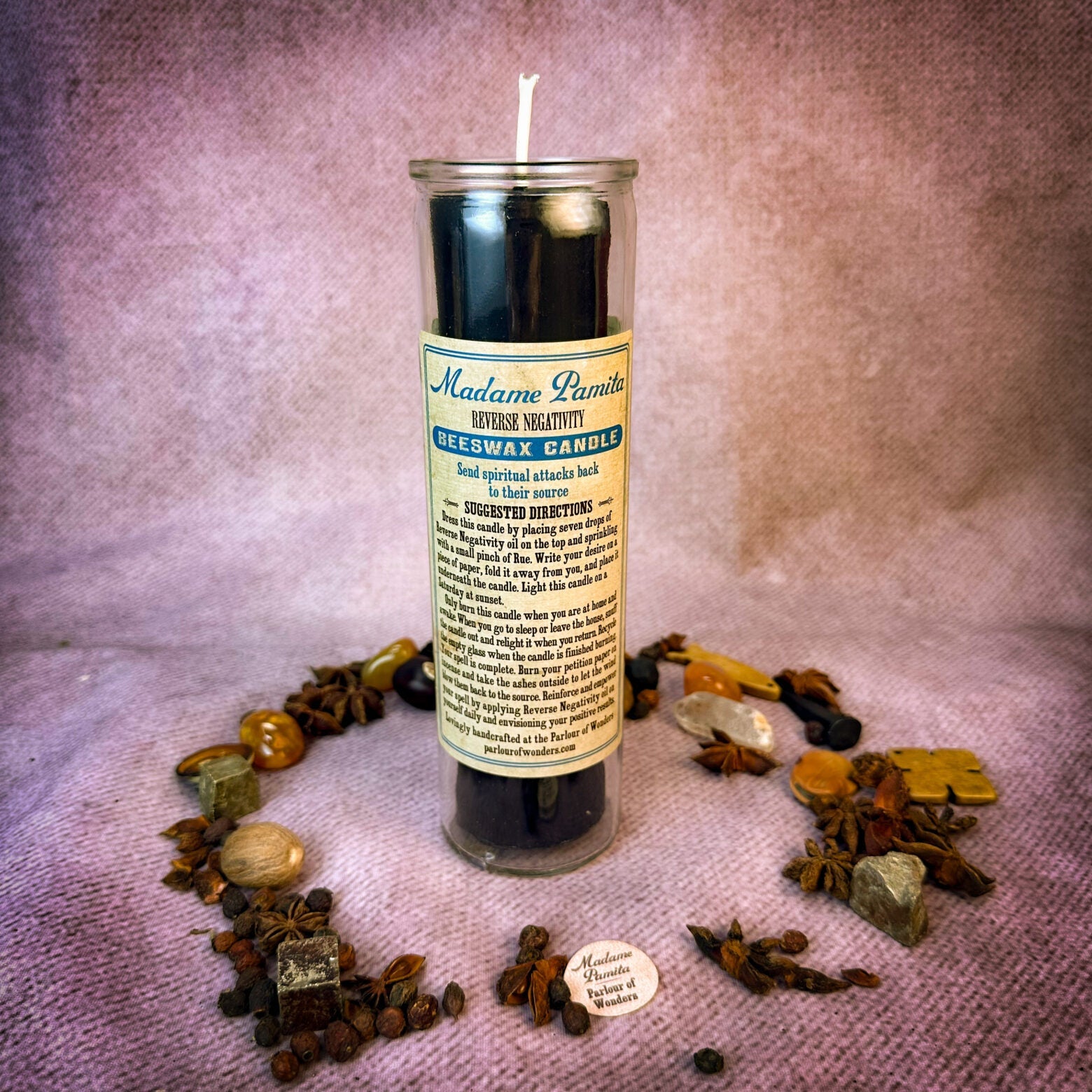 Madame Pamita Reverse Negativity Beeswax Vigil Candle