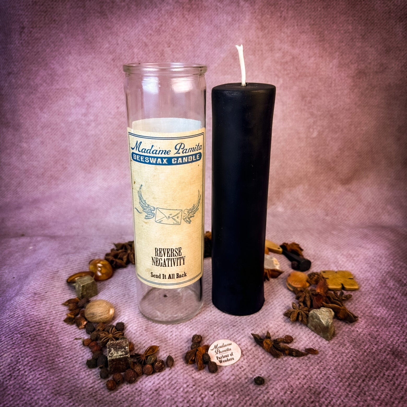 Madame Pamita Reverse Negativity Beeswax Vigil Candle