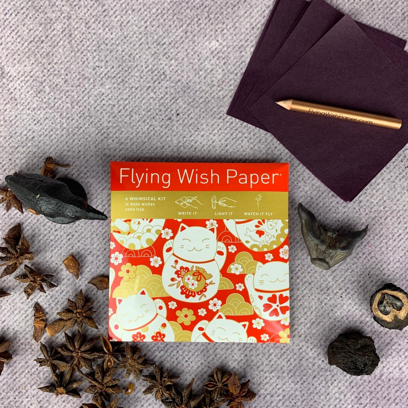Flying Wish Paper Lucky Cats Mini Kit