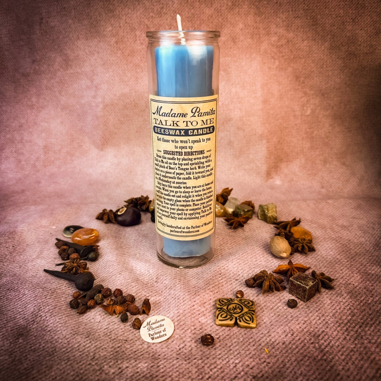 Madame Pamita Talk To Me Beeswax Vigil Candle