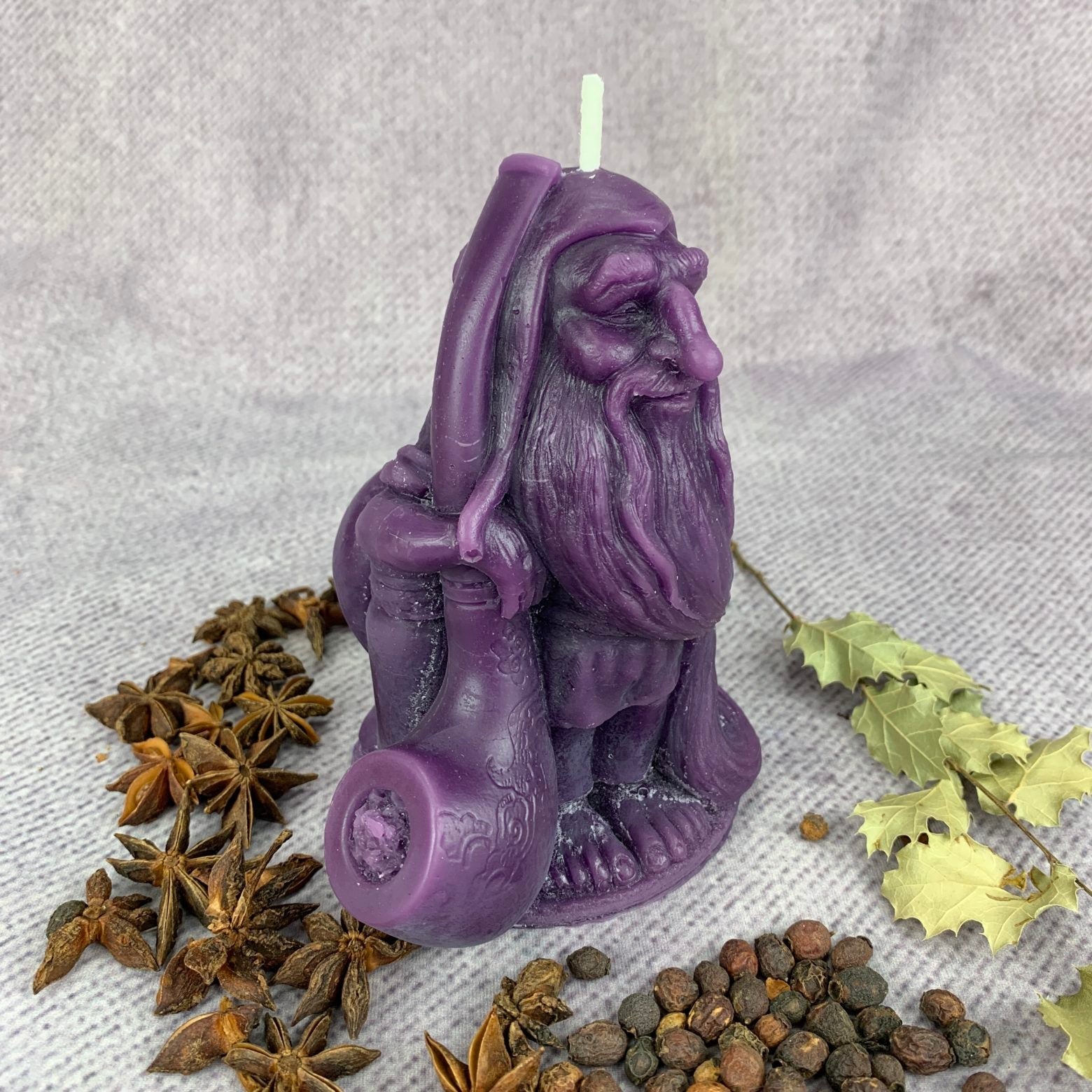 Beeswax Domovyk House Gnome Spell Candle