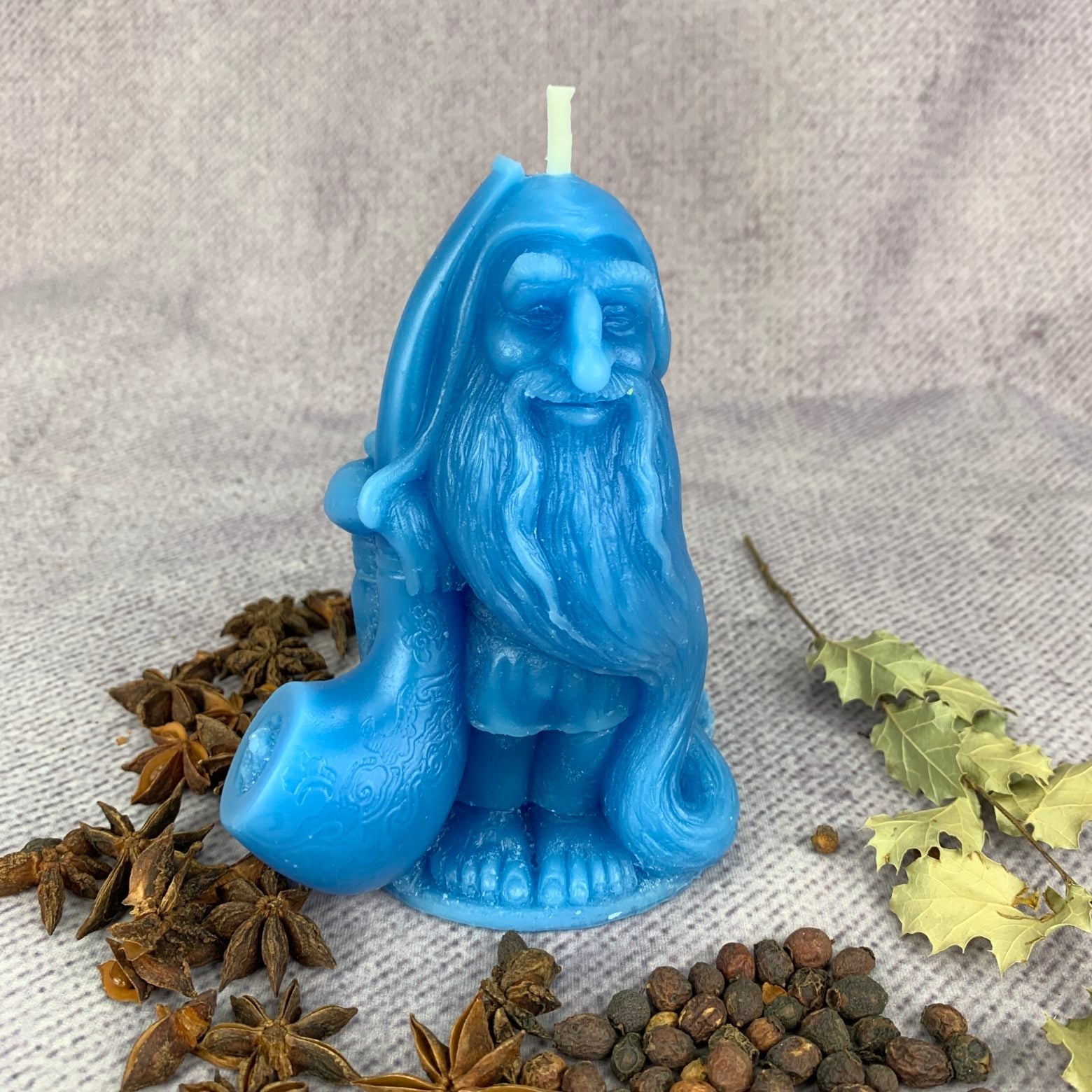 Beeswax Domovyk House Gnome Spell Candle