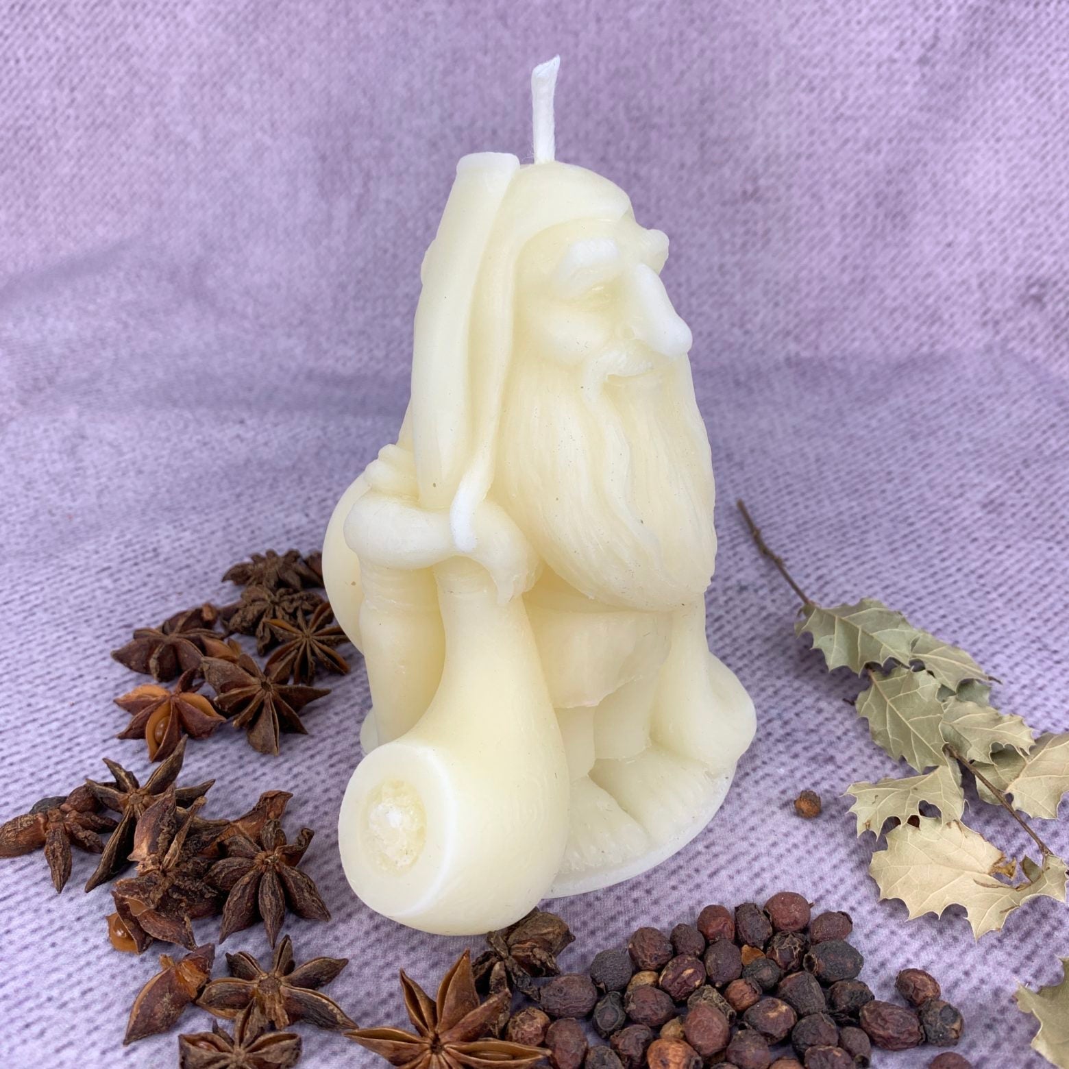 Beeswax Domovyk House Gnome Spell Candle