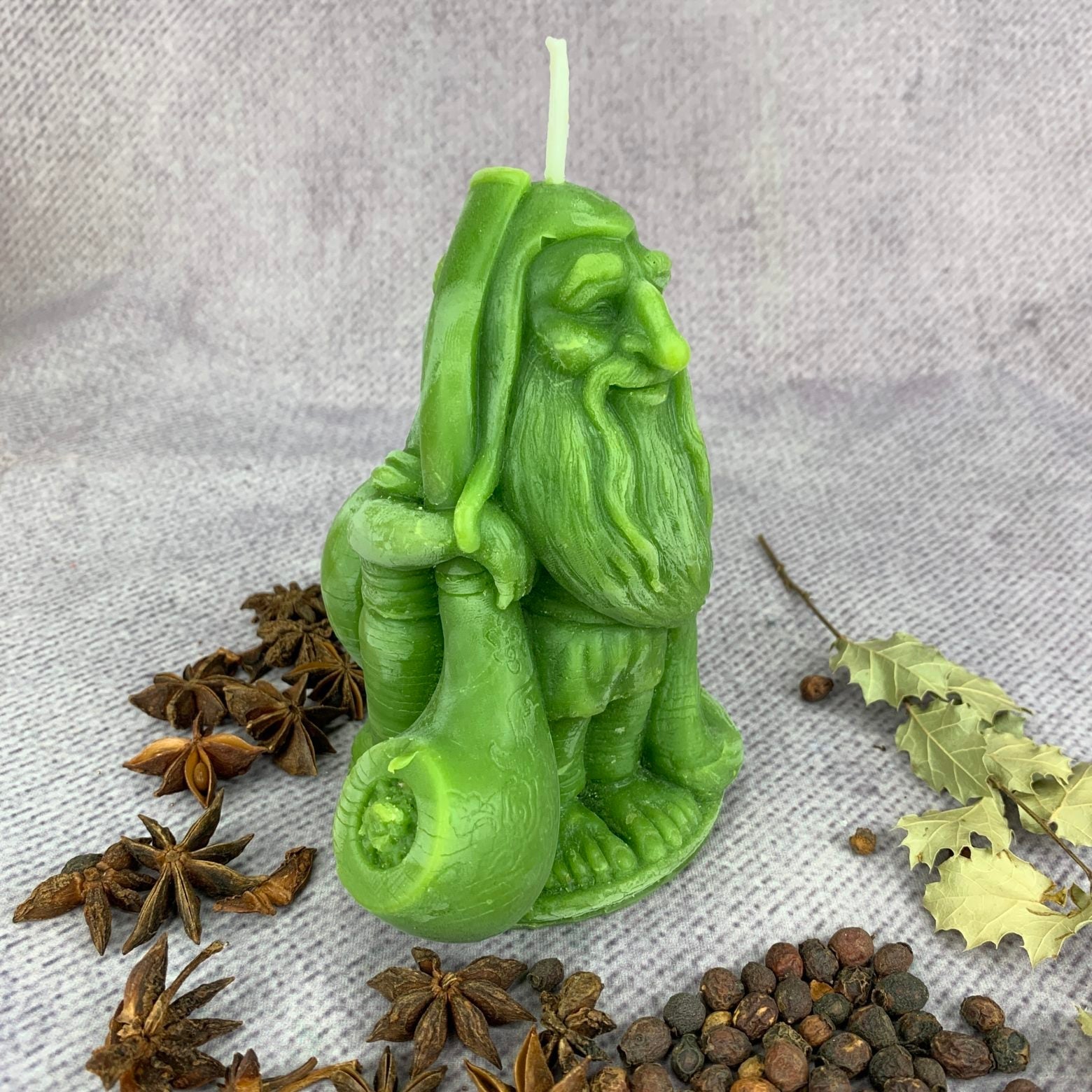 Beeswax Domovyk House Gnome Spell Candle