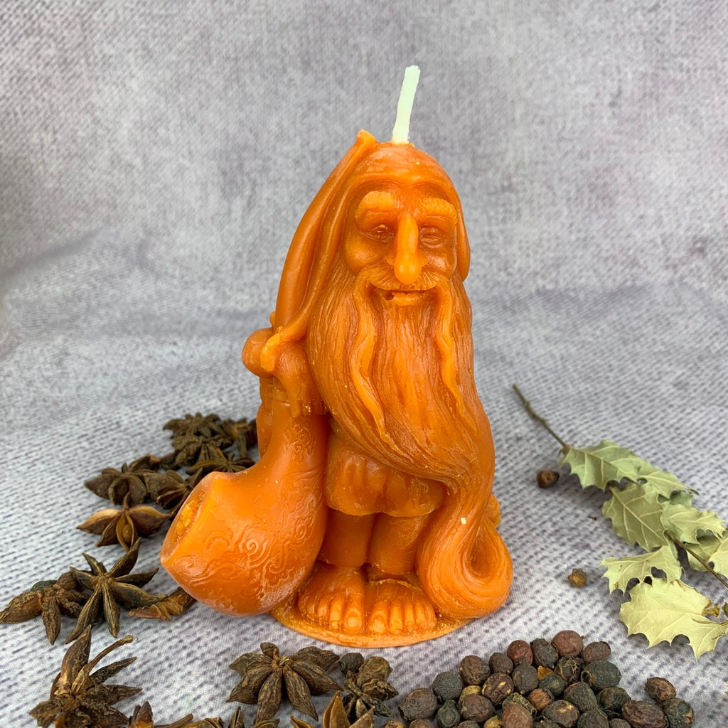 Beeswax Domovyk House Gnome Spell Candle