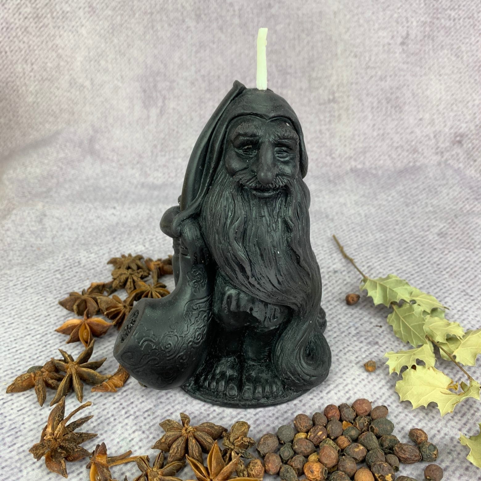 Beeswax Domovyk House Gnome Spell Candle