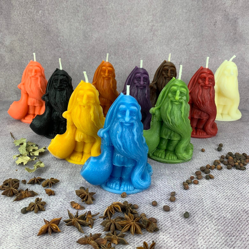 Beeswax Domovyk House Gnome Spell Candle