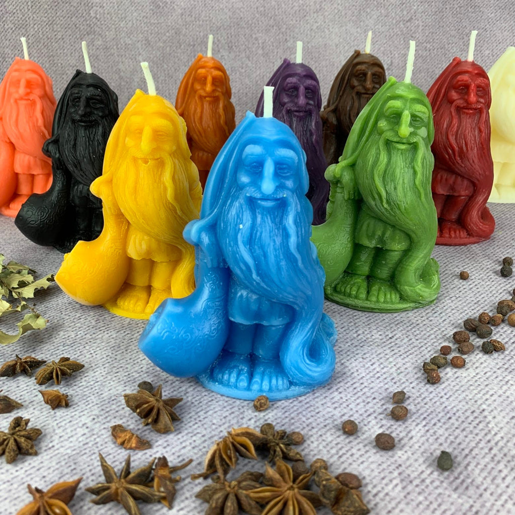 Beeswax Domovyk House Gnome Spell Candle