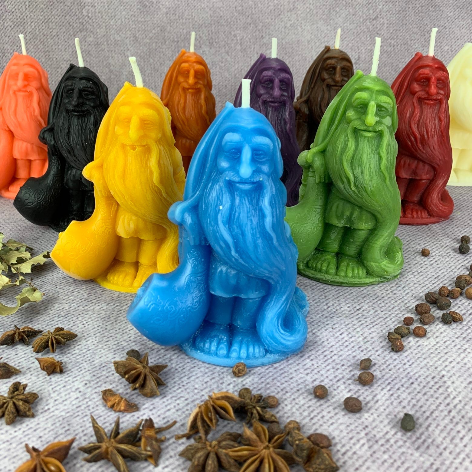 Beeswax Domovyk House Gnome Spell Candle
