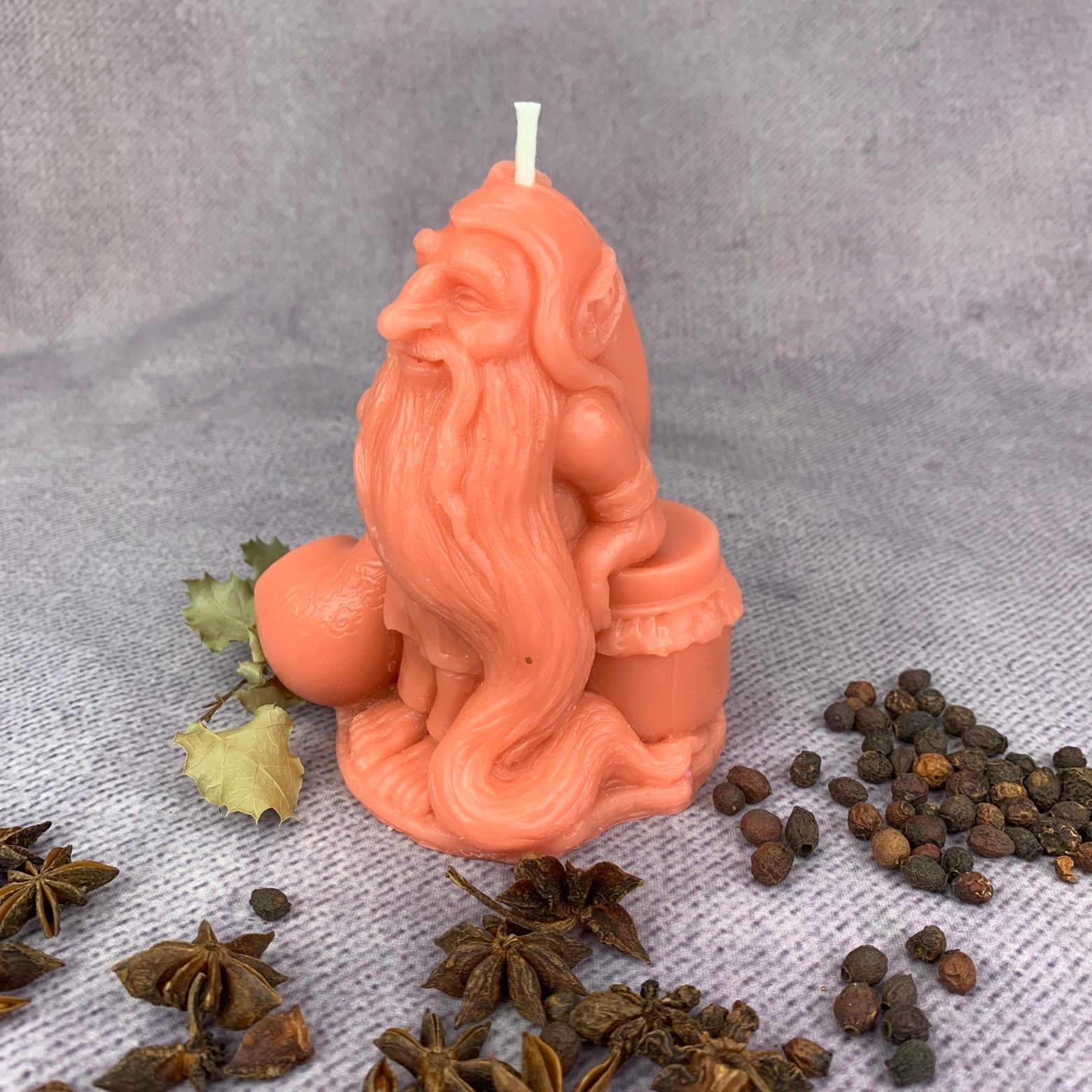Beeswax Domovyk House Gnome Spell Candle