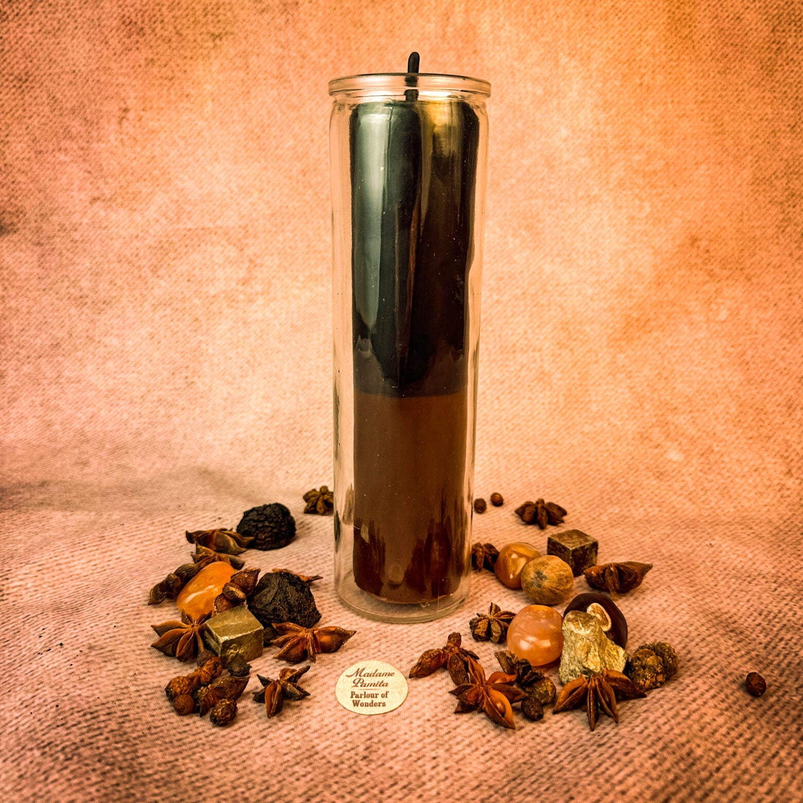 Brown Beeswax Reversing Vigil Candle and Vigil Refill