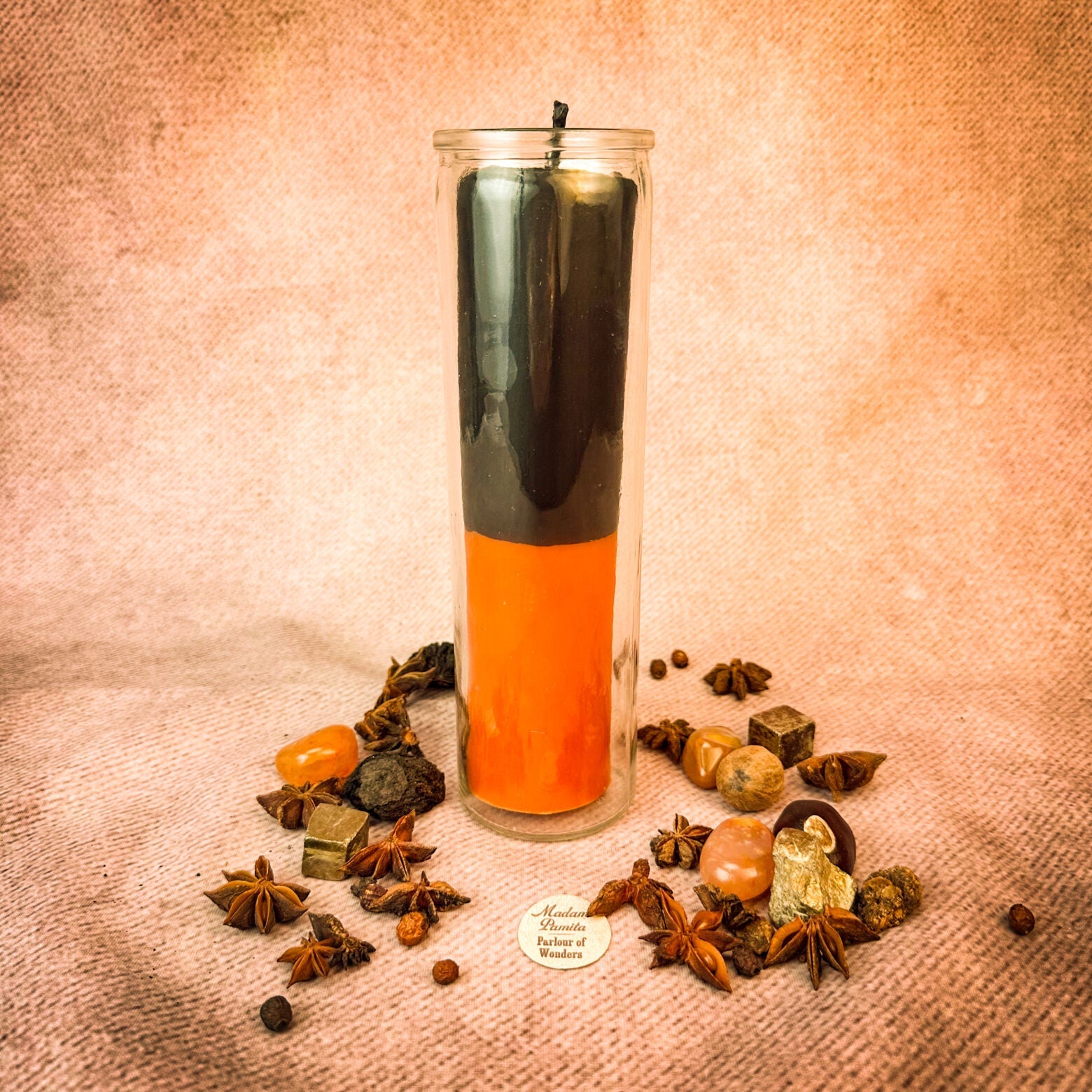 Orange Beeswax Reversing Vigil Candle and Vigil Refill