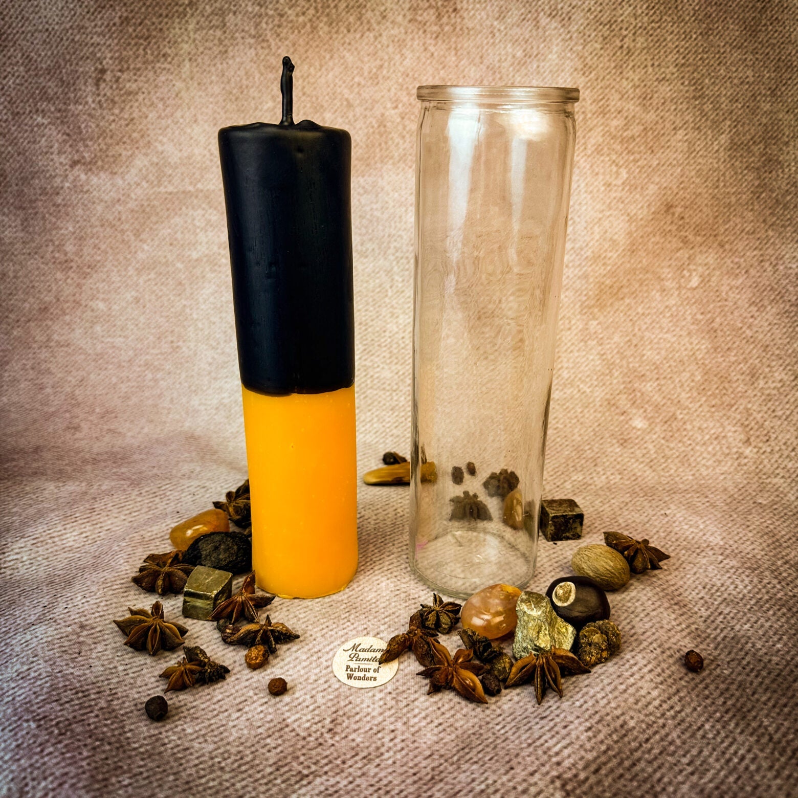 Yellow Beeswax Reversing Vigil Candle and Vigil Refill