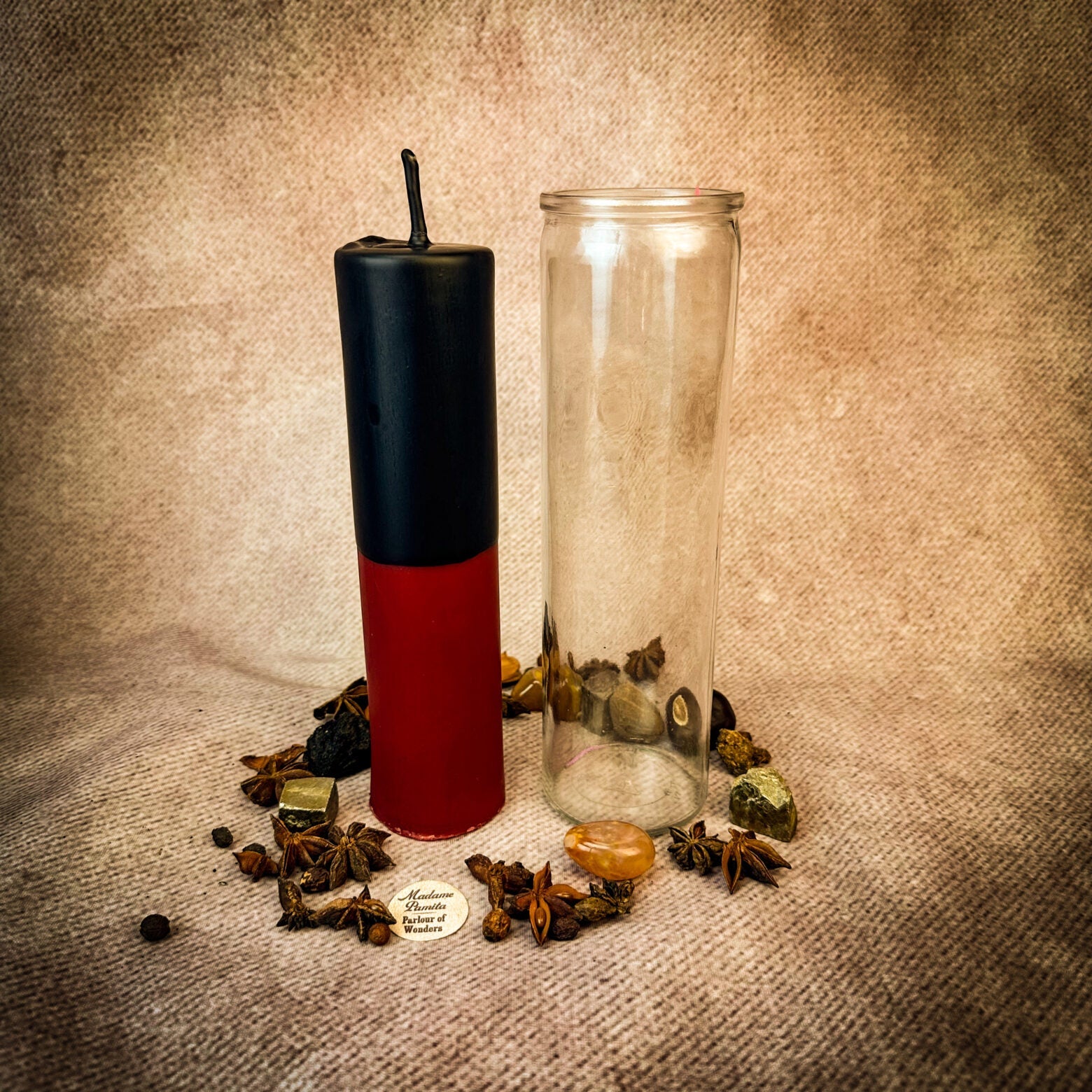 Red Beeswax Reversing Vigil Candle and Vigil Refill