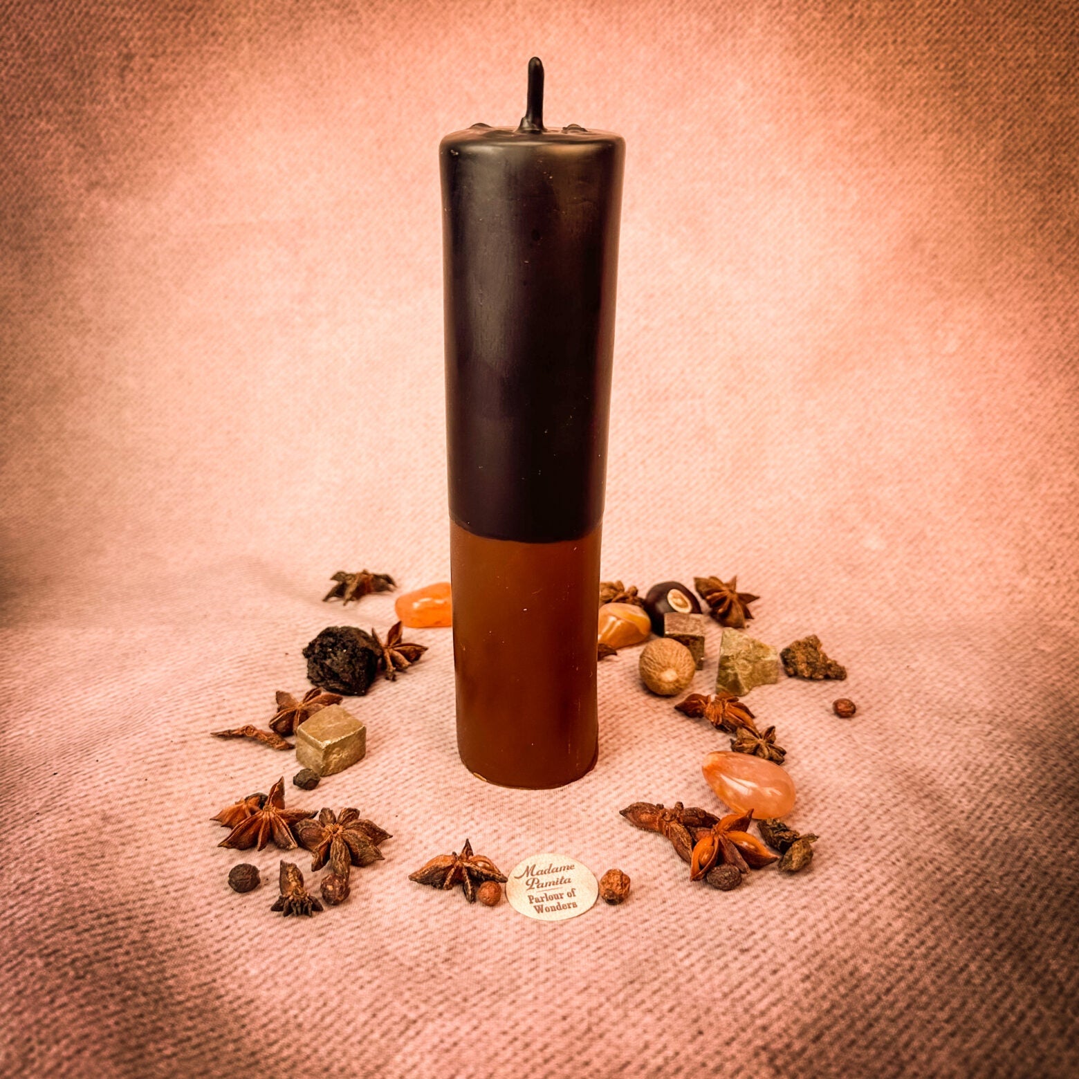 Brown Beeswax Reversing Vigil Candle and Vigil Refill