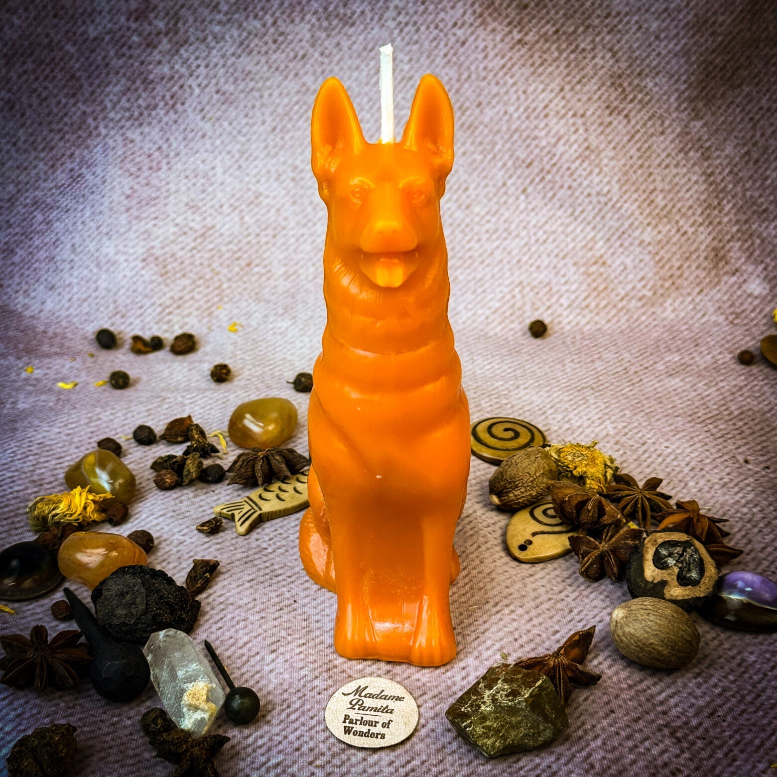 Beeswax Faithful Dog Spell Candle