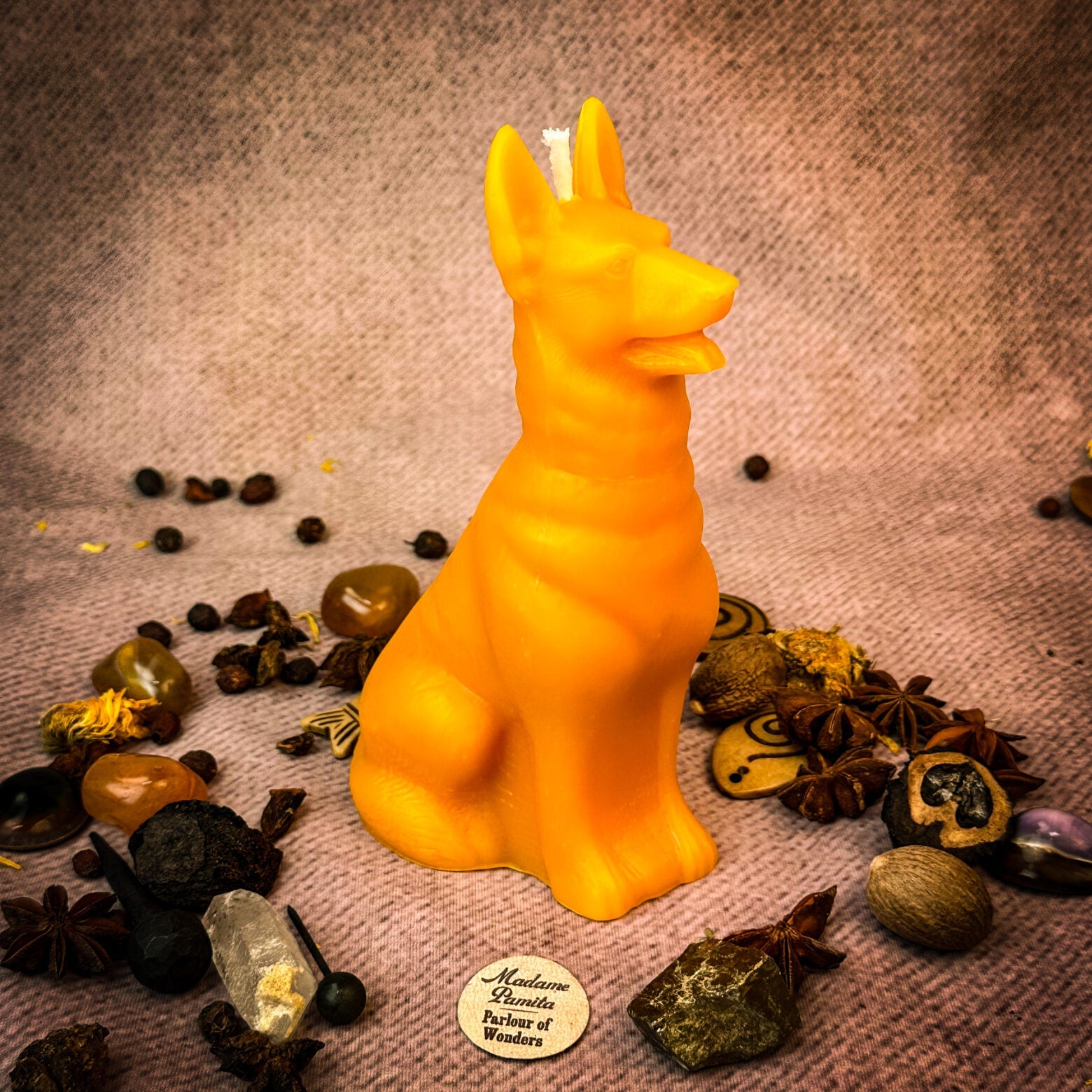 Beeswax Faithful Dog Spell Candle