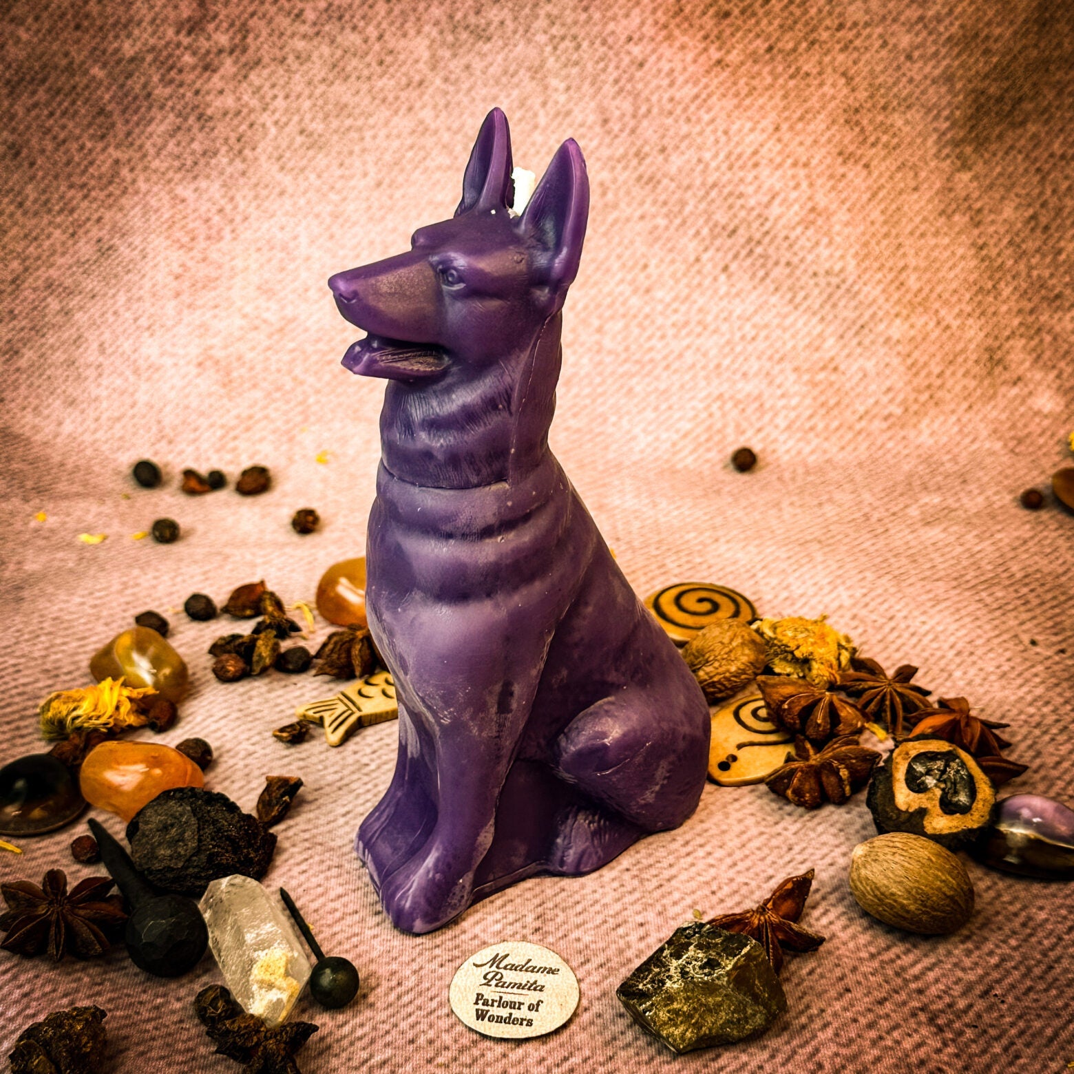 Beeswax Faithful Dog Spell Candle