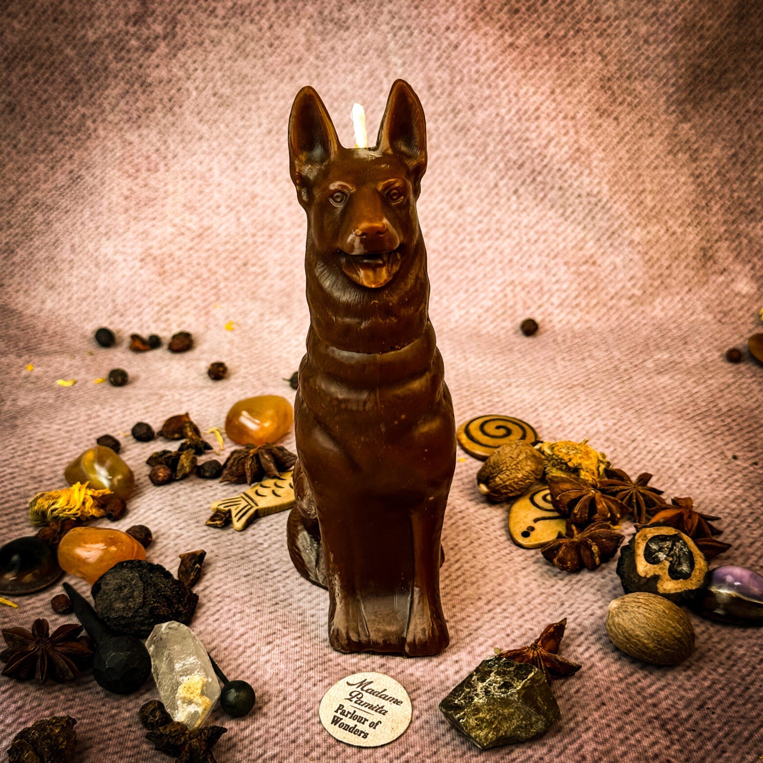 Beeswax Faithful Dog Spell Candle