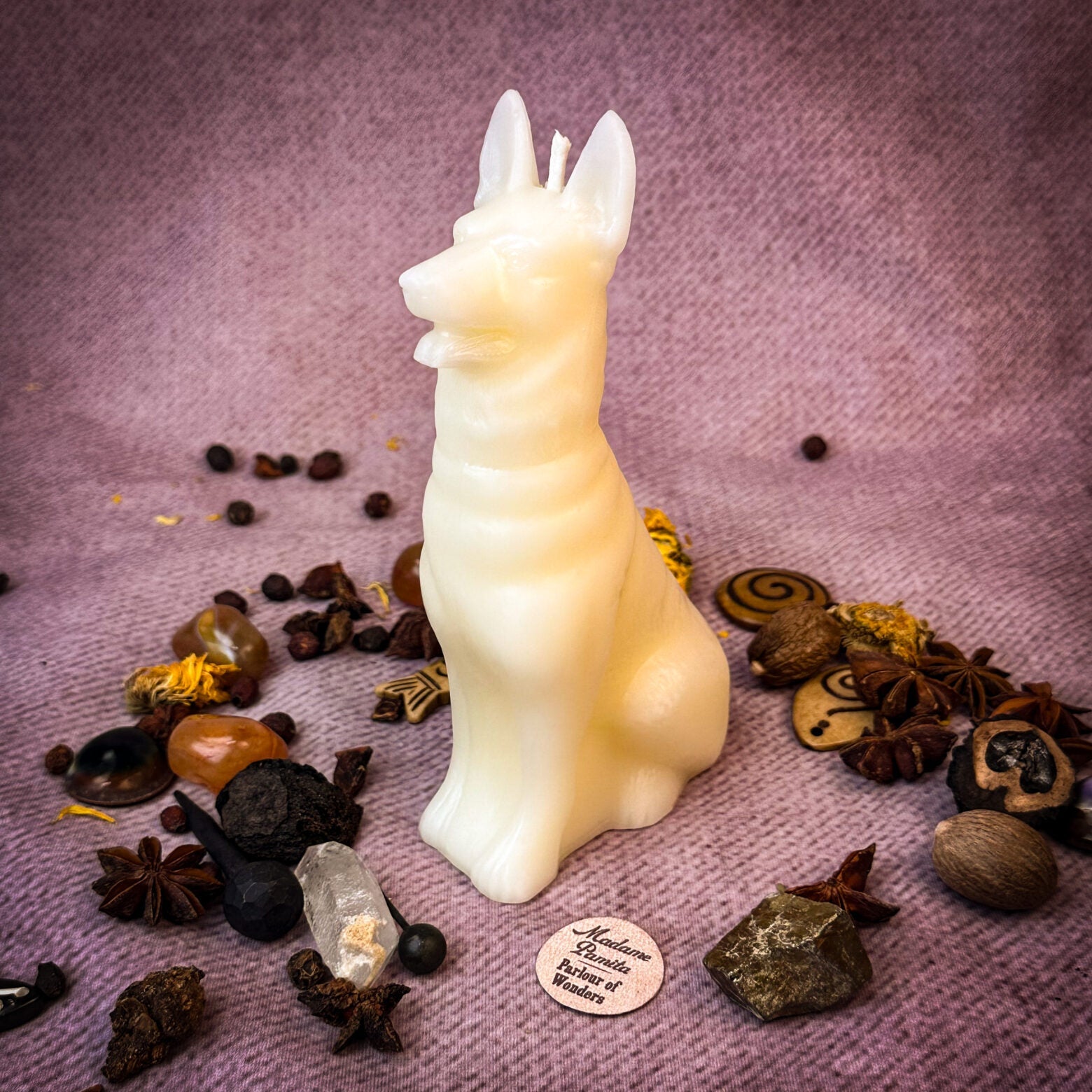 Beeswax Faithful Dog Spell Candle