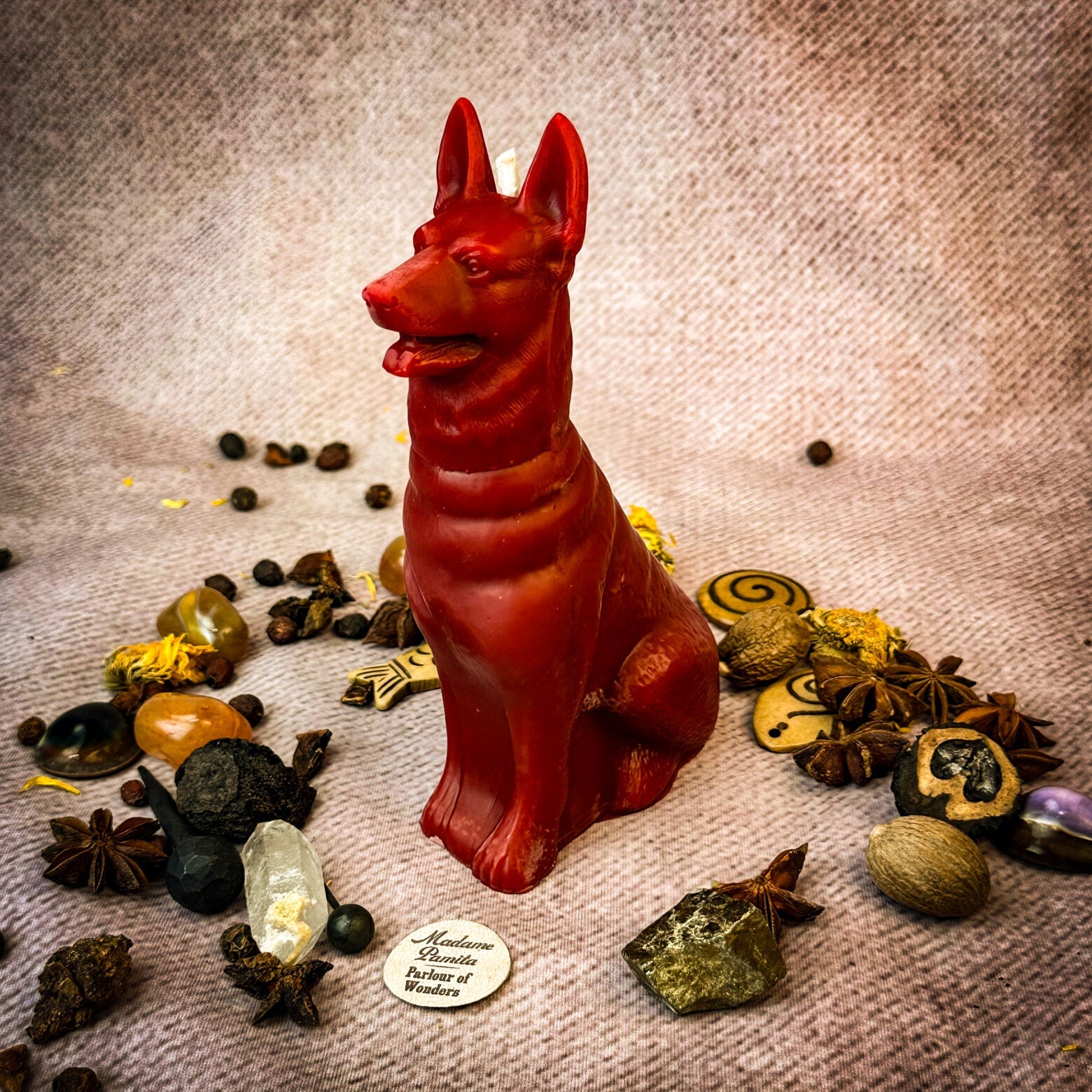 Beeswax Faithful Dog Spell Candle