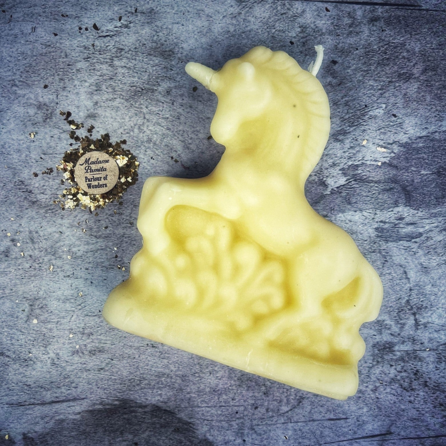 Beeswax Enchanted Unicorn Spell Candle