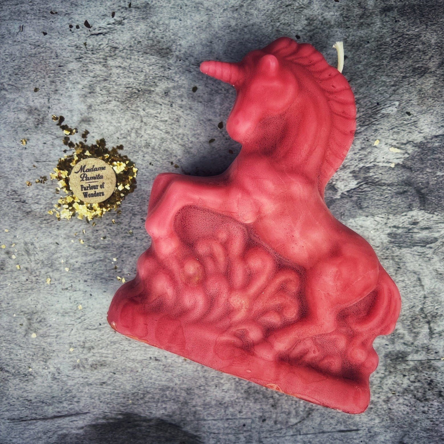 Beeswax Enchanted Unicorn Spell Candle