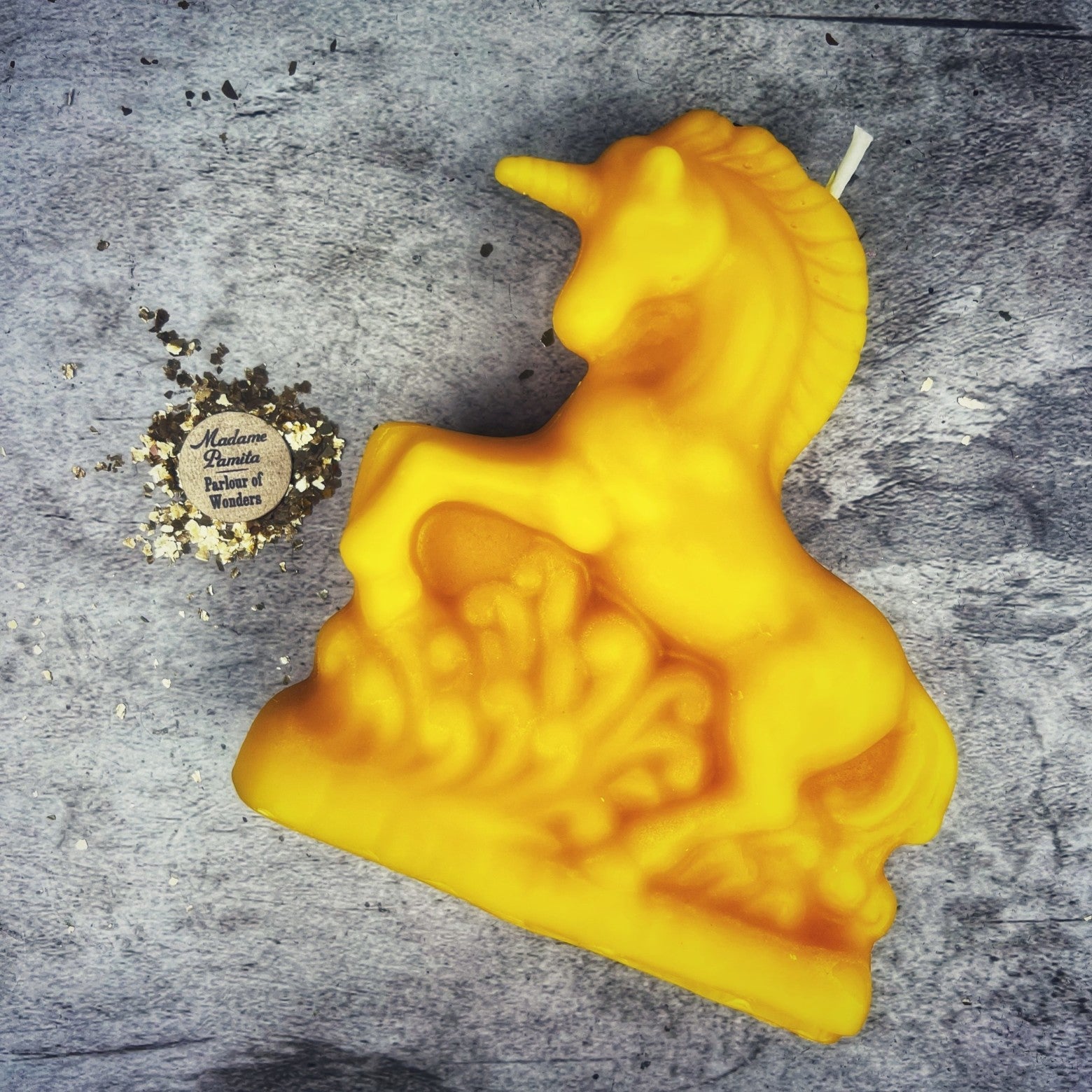 Beeswax Enchanted Unicorn Spell Candle