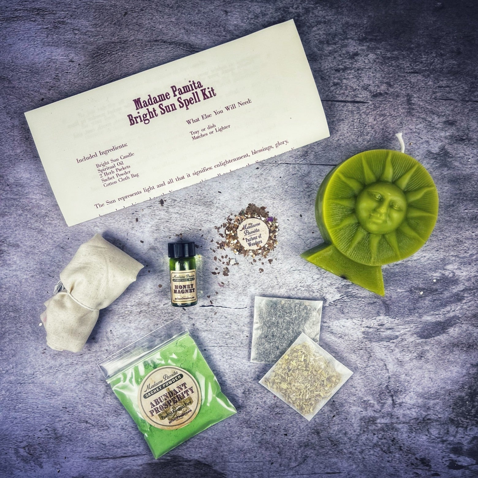 Bright Sun Candle Spell Kit