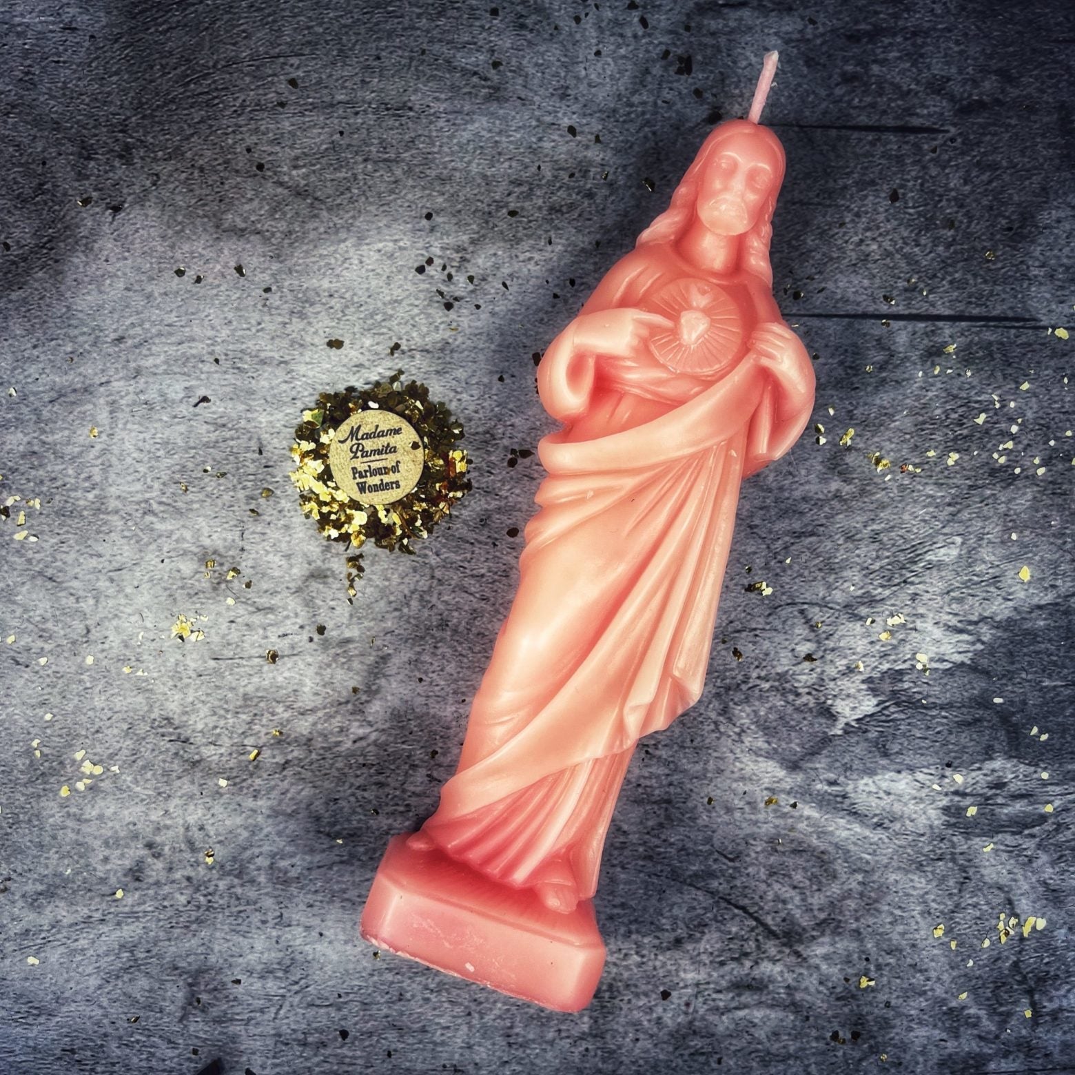 Beeswax Sacred Heart of Jesus Spell Candle