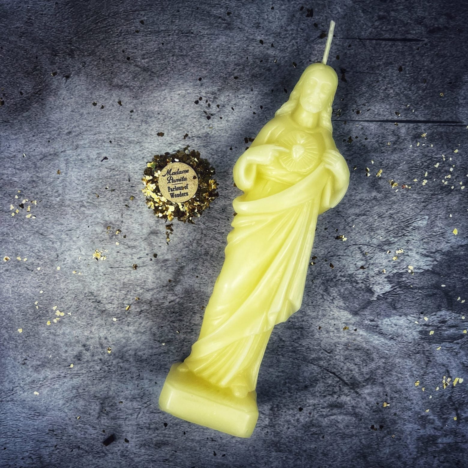 Beeswax Sacred Heart of Jesus Spell Candle