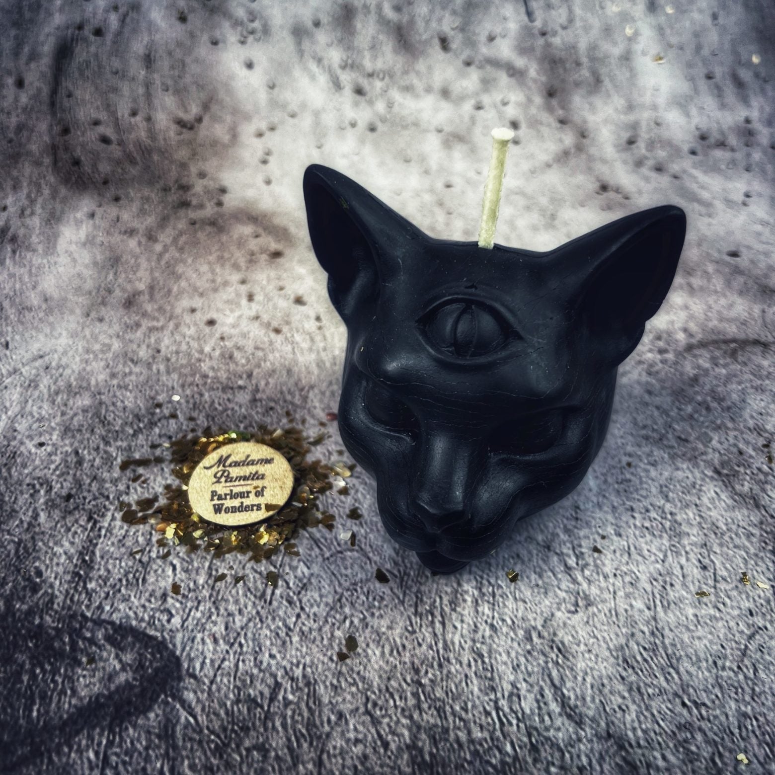 Beeswax Psychic Cat Spell Candle