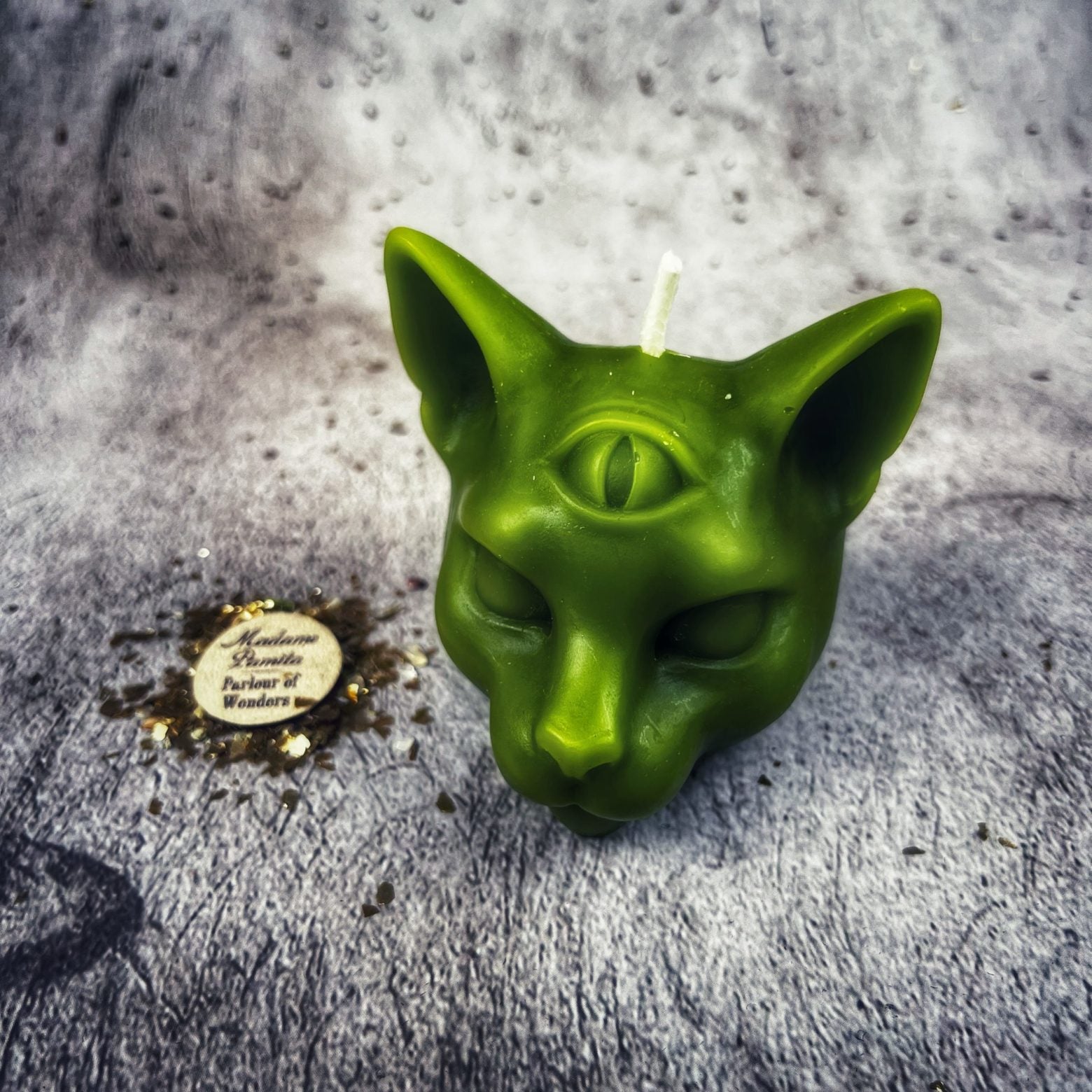 Beeswax Psychic Cat Spell Candle