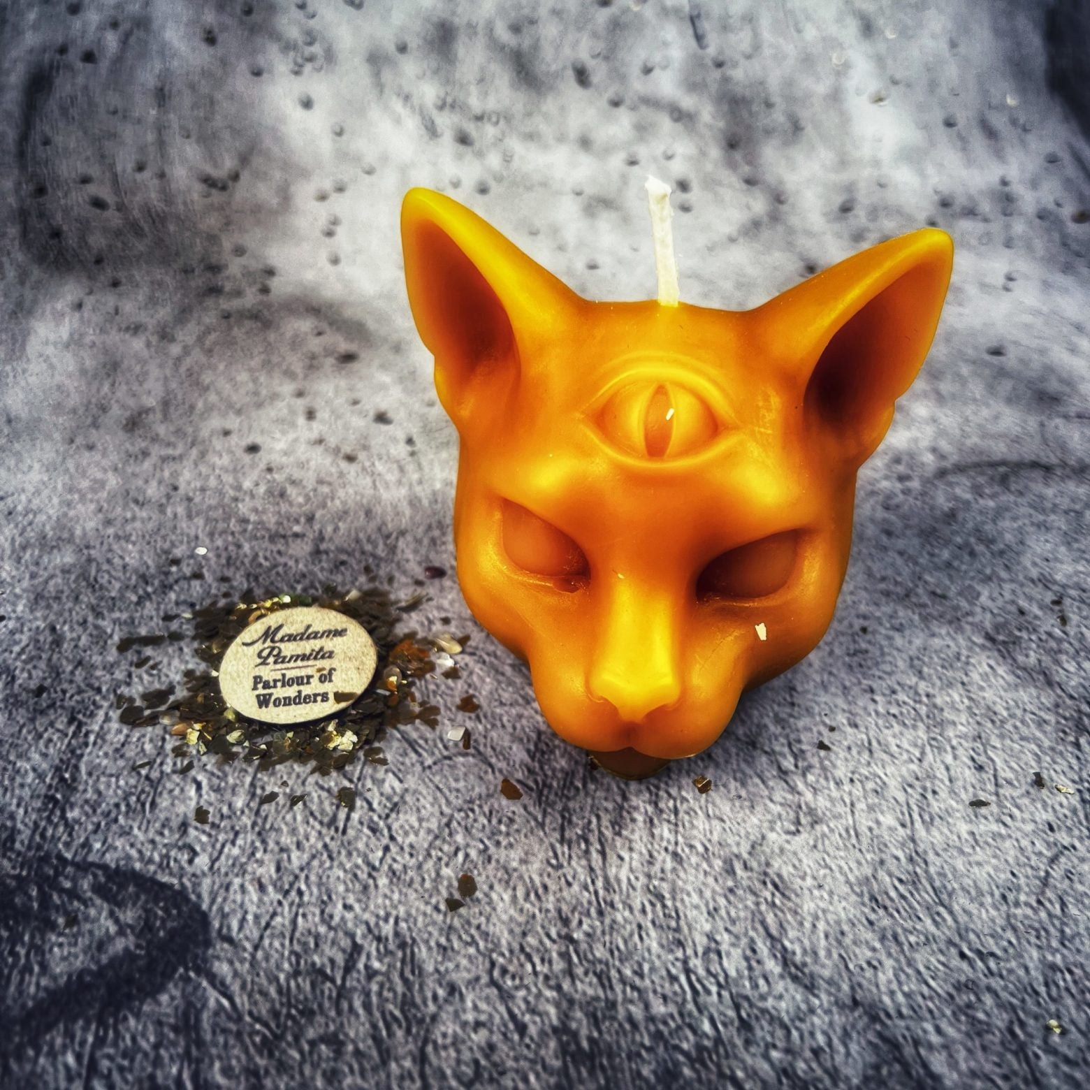 Beeswax Psychic Cat Spell Candle