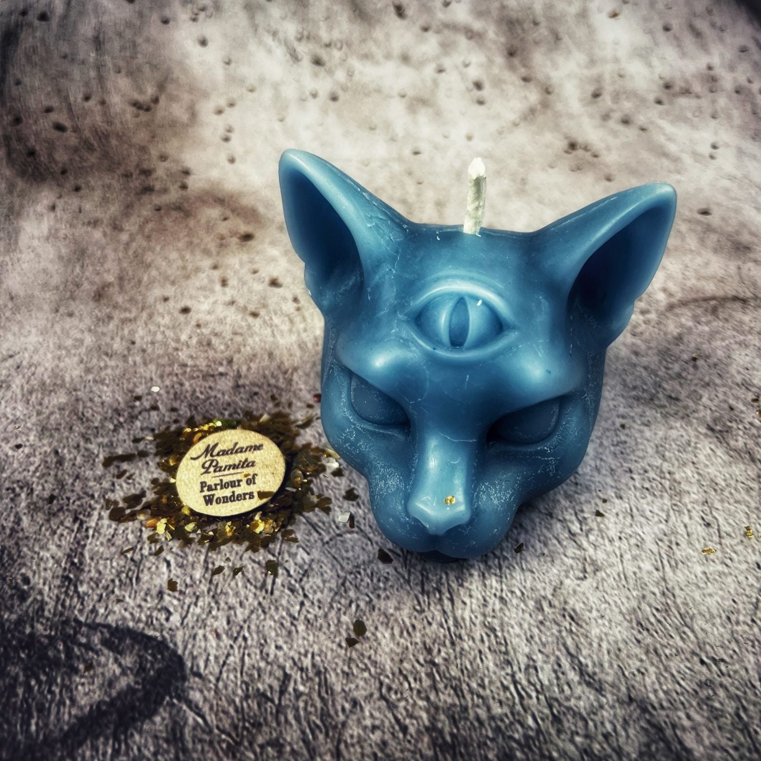 Beeswax Psychic Cat Spell Candle