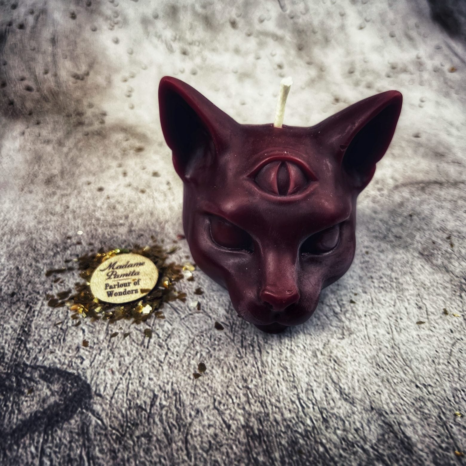 Beeswax Psychic Cat Spell Candle