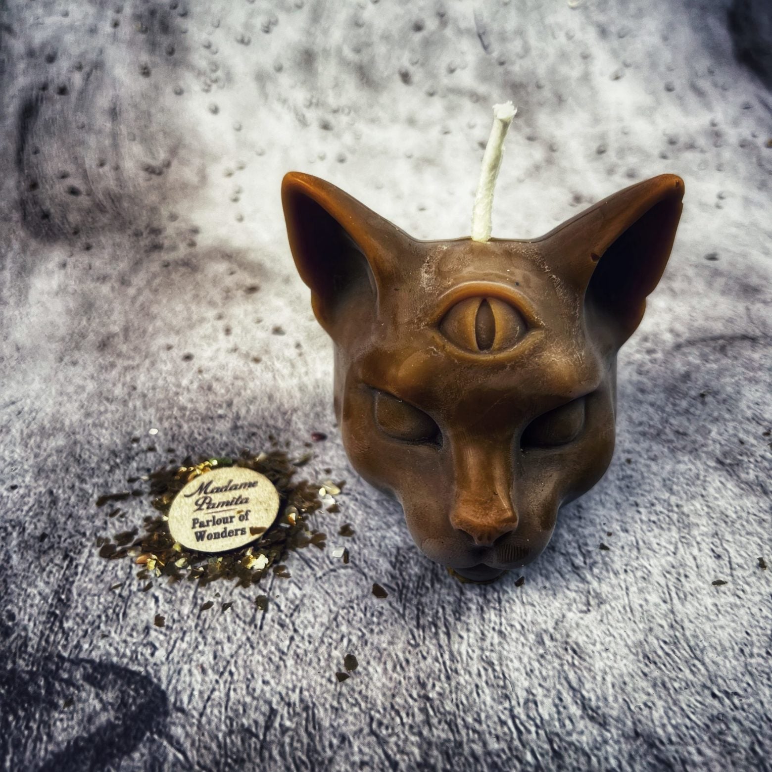 Beeswax Psychic Cat Spell Candle