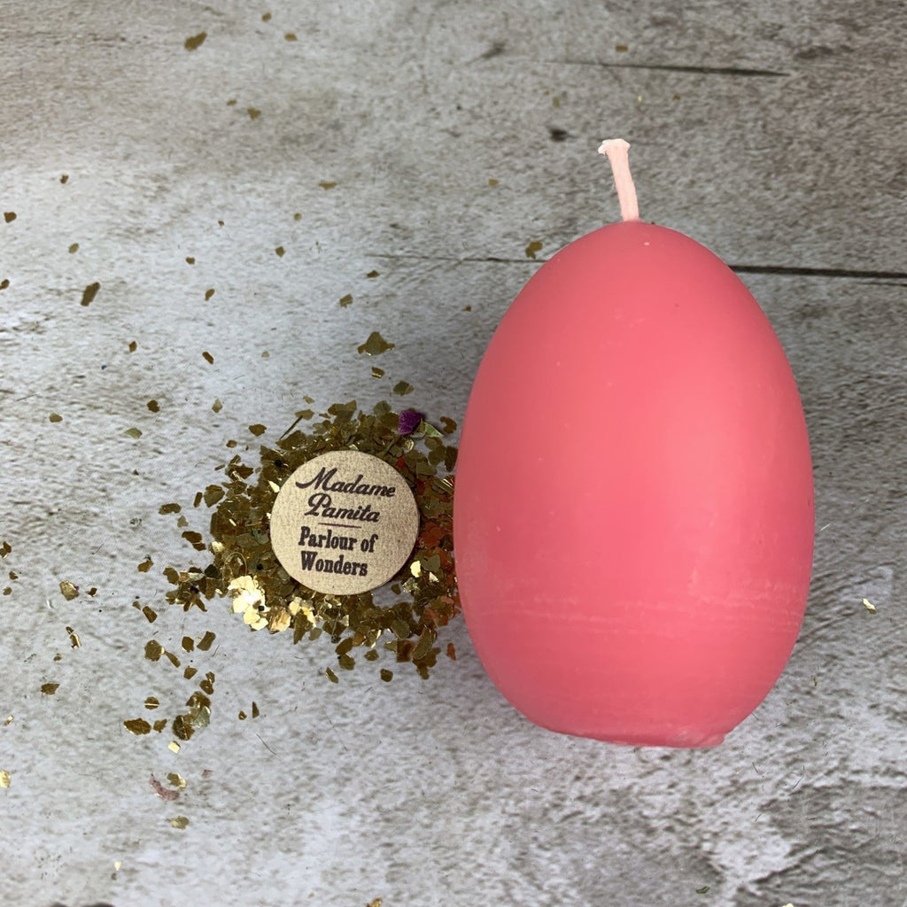 Beeswax Egg Talisman Spell Candle