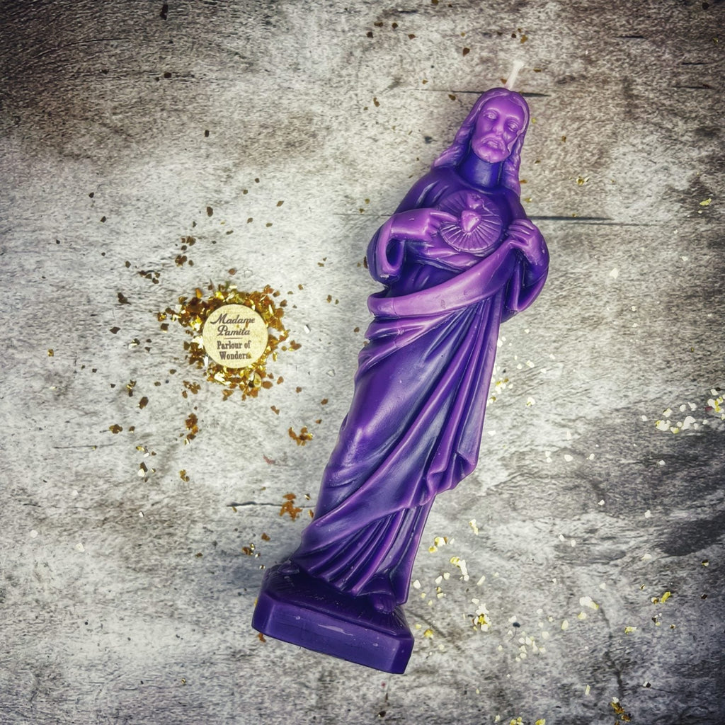 Beeswax Sacred Heart of Jesus Spell Candle