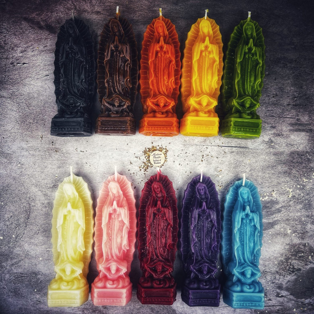 Beeswax Nuestra Señora de Guadalupe Spell Candle