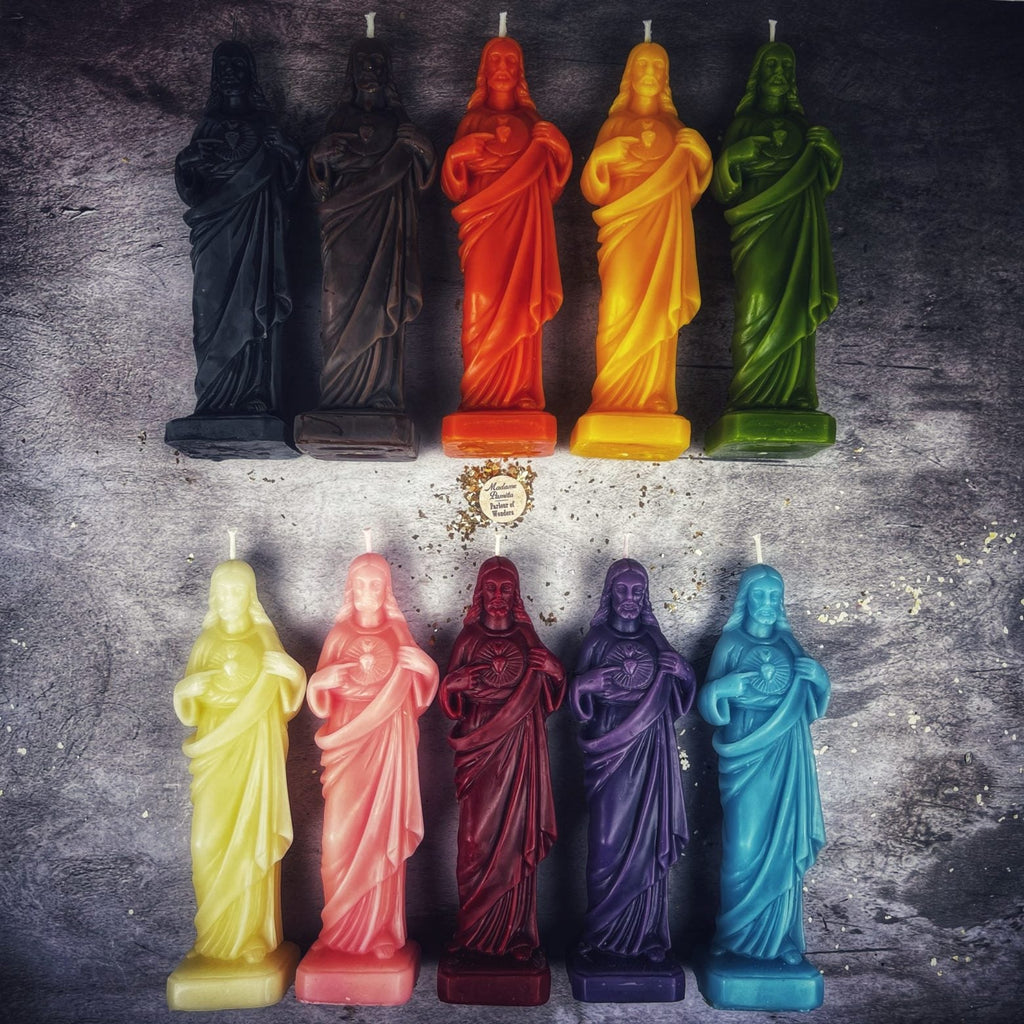 Beeswax Sacred Heart of Jesus Spell Candle