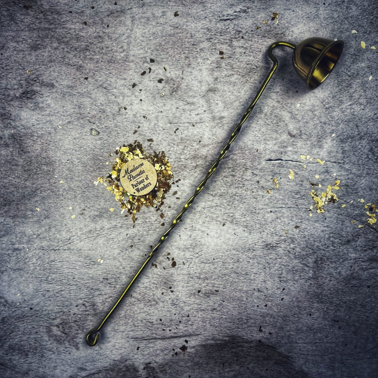 Twisted Brass Candle Snuffer