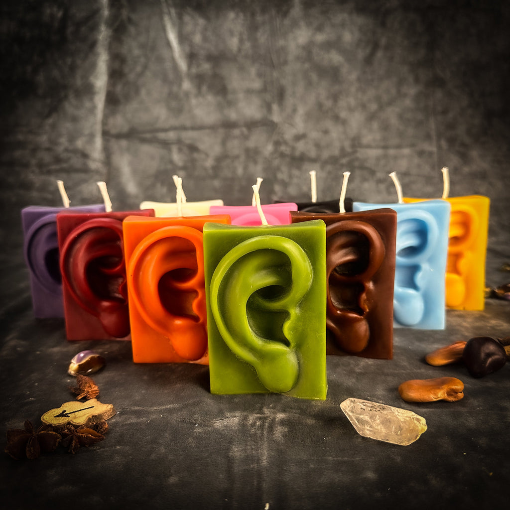 Beeswax Ex-Voto Ear Spell Candle