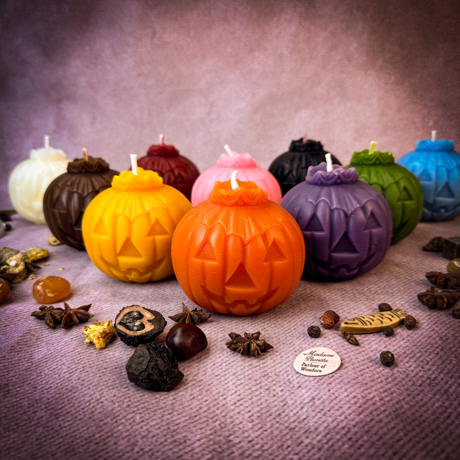 Limited Edition Beeswax Royal Pumpkin Spell Candle