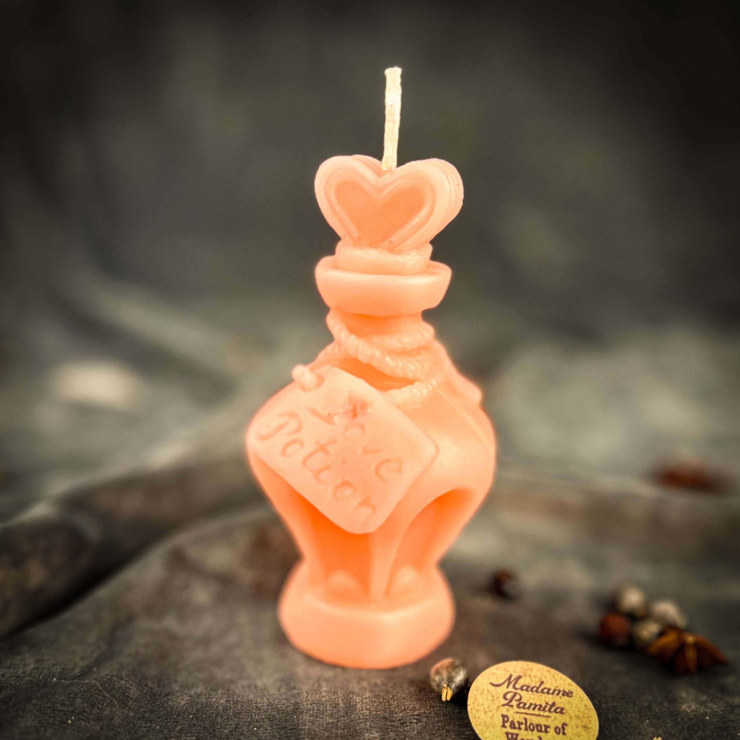 Beeswax Love Potion Bottle Spell Candle - Enchant & Attract Love
