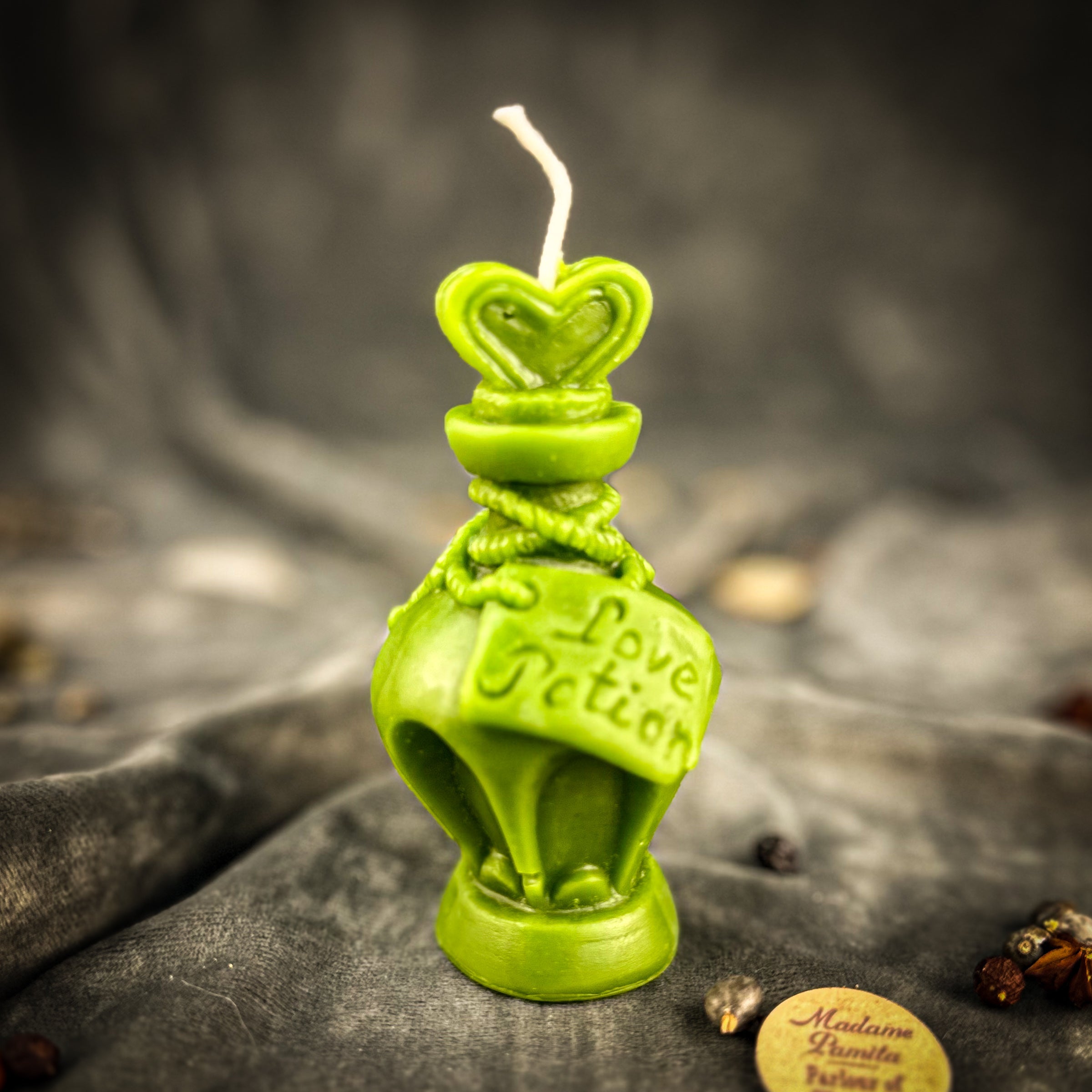 Beeswax Love Potion Bottle Spell Candle - Enchant & Attract Love