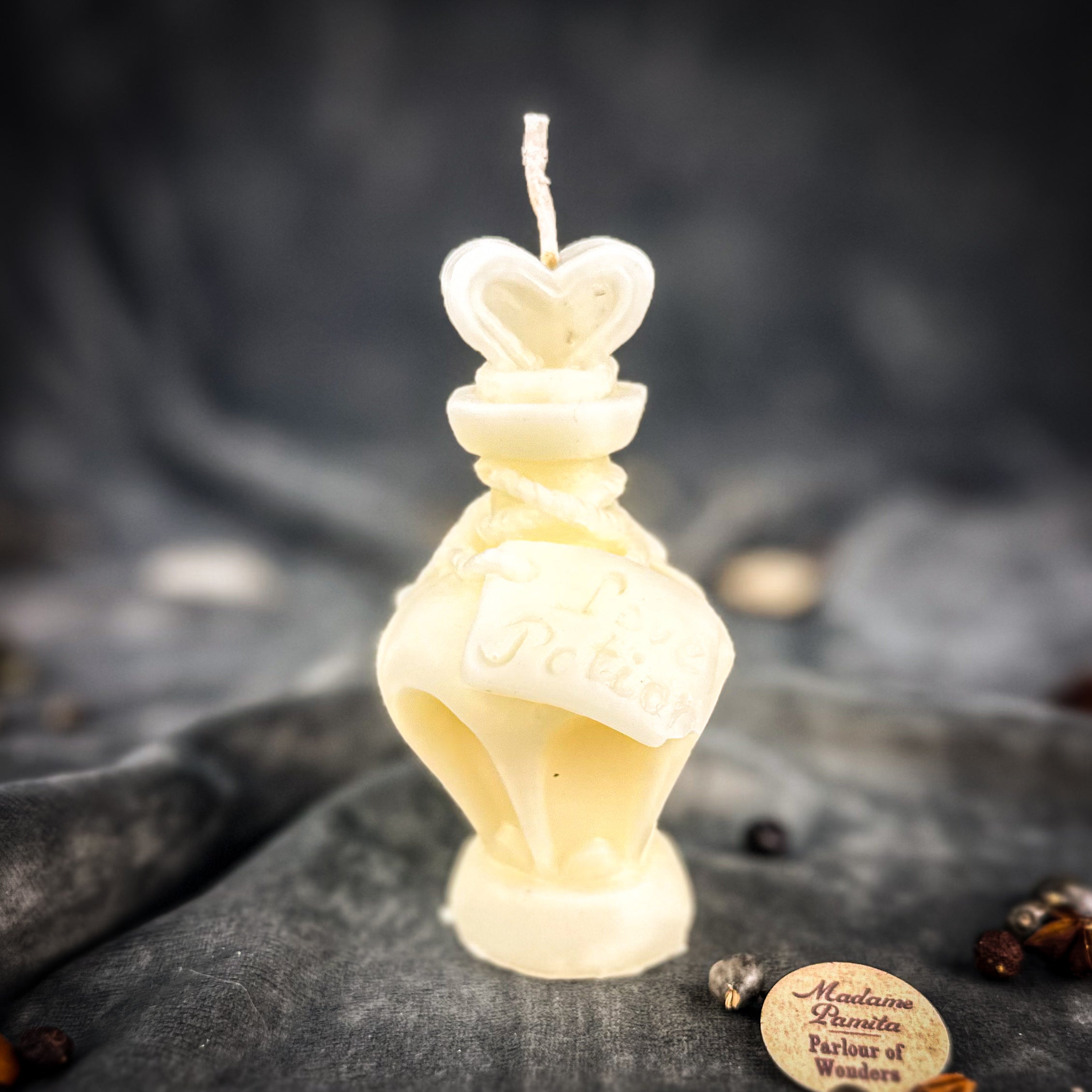 Beeswax Love Potion Bottle Spell Candle - Enchant & Attract Love